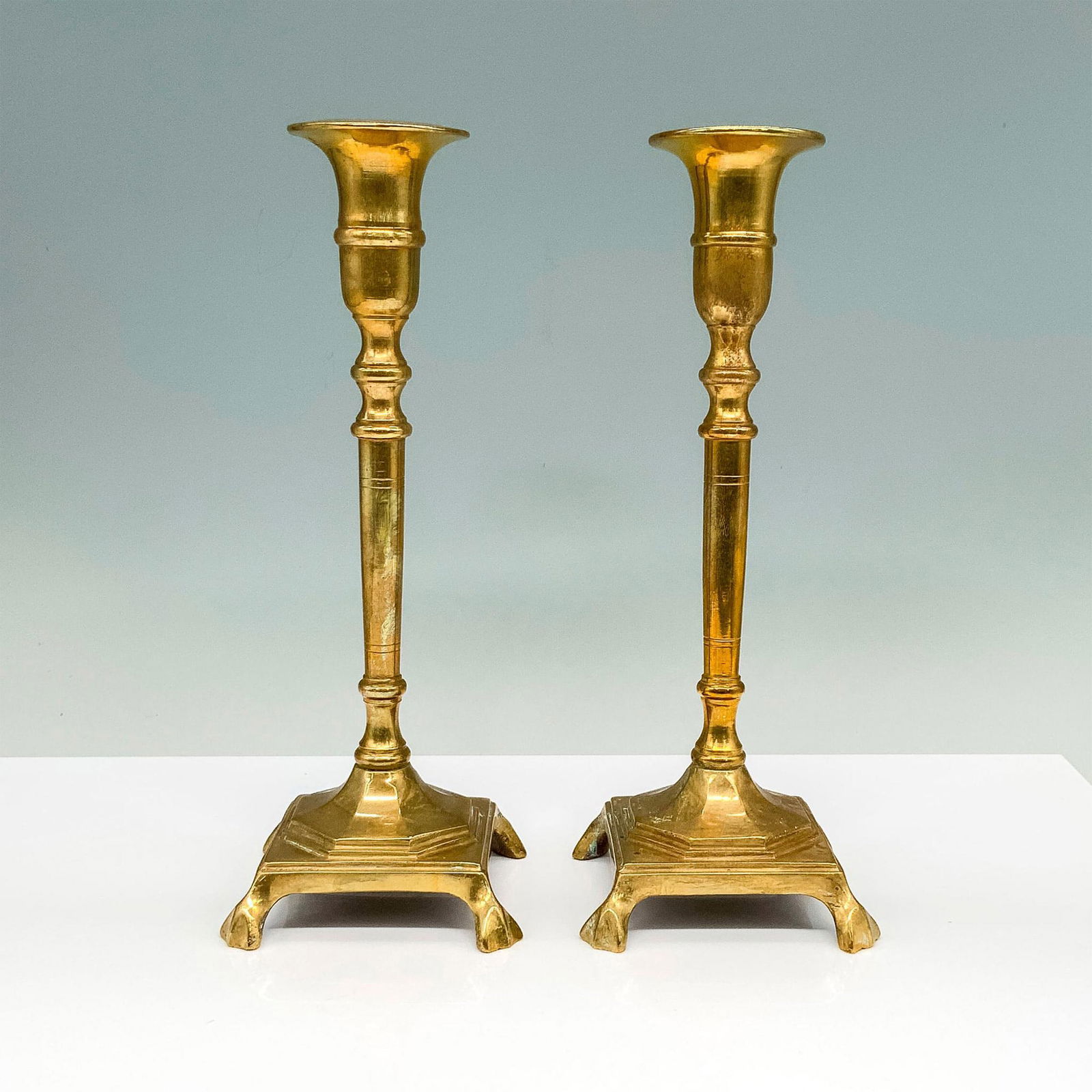 Pair of Skinny Brass Candlesticks (1 of 3)