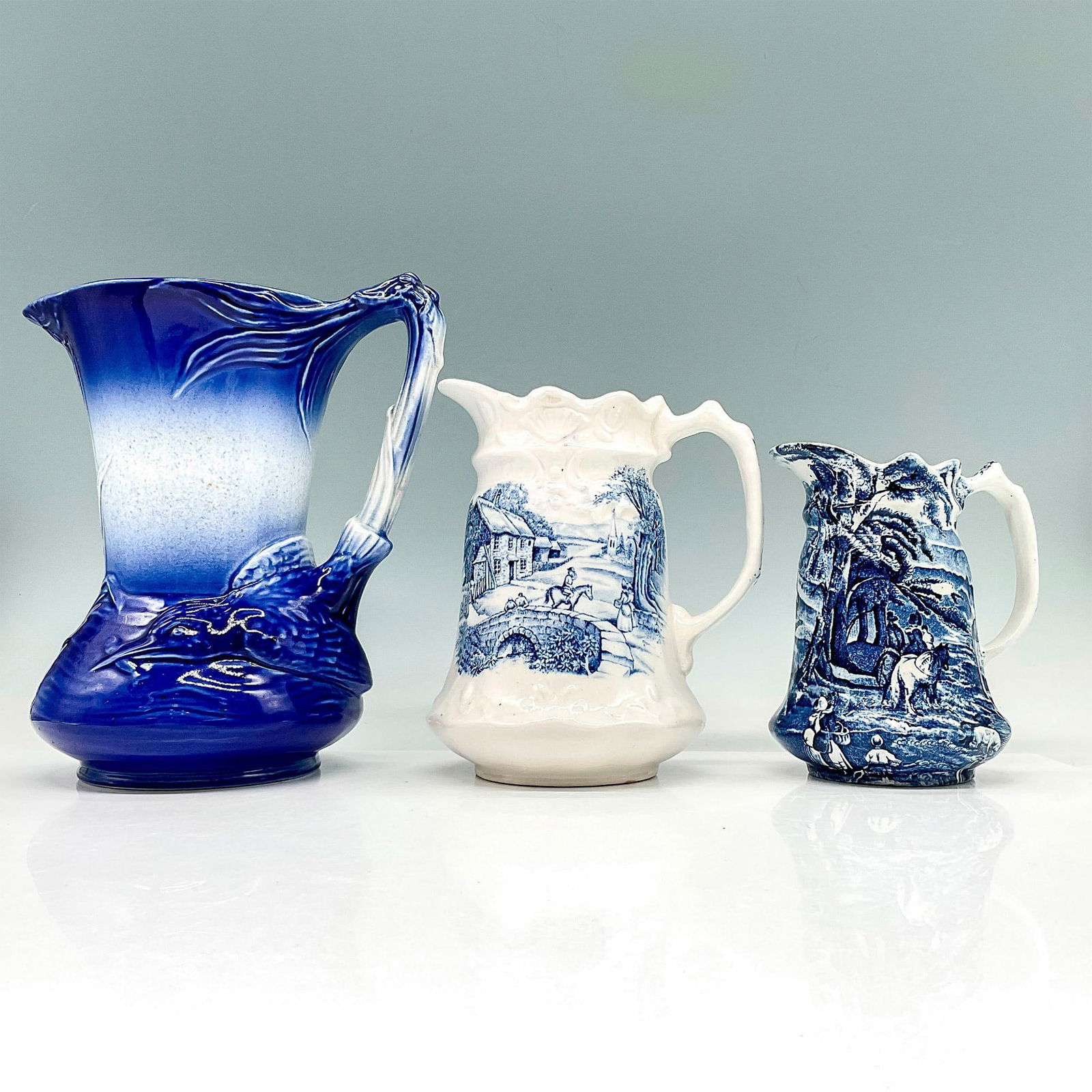 3pc Old Foley and Burleigh Pitchers (1 of 4)