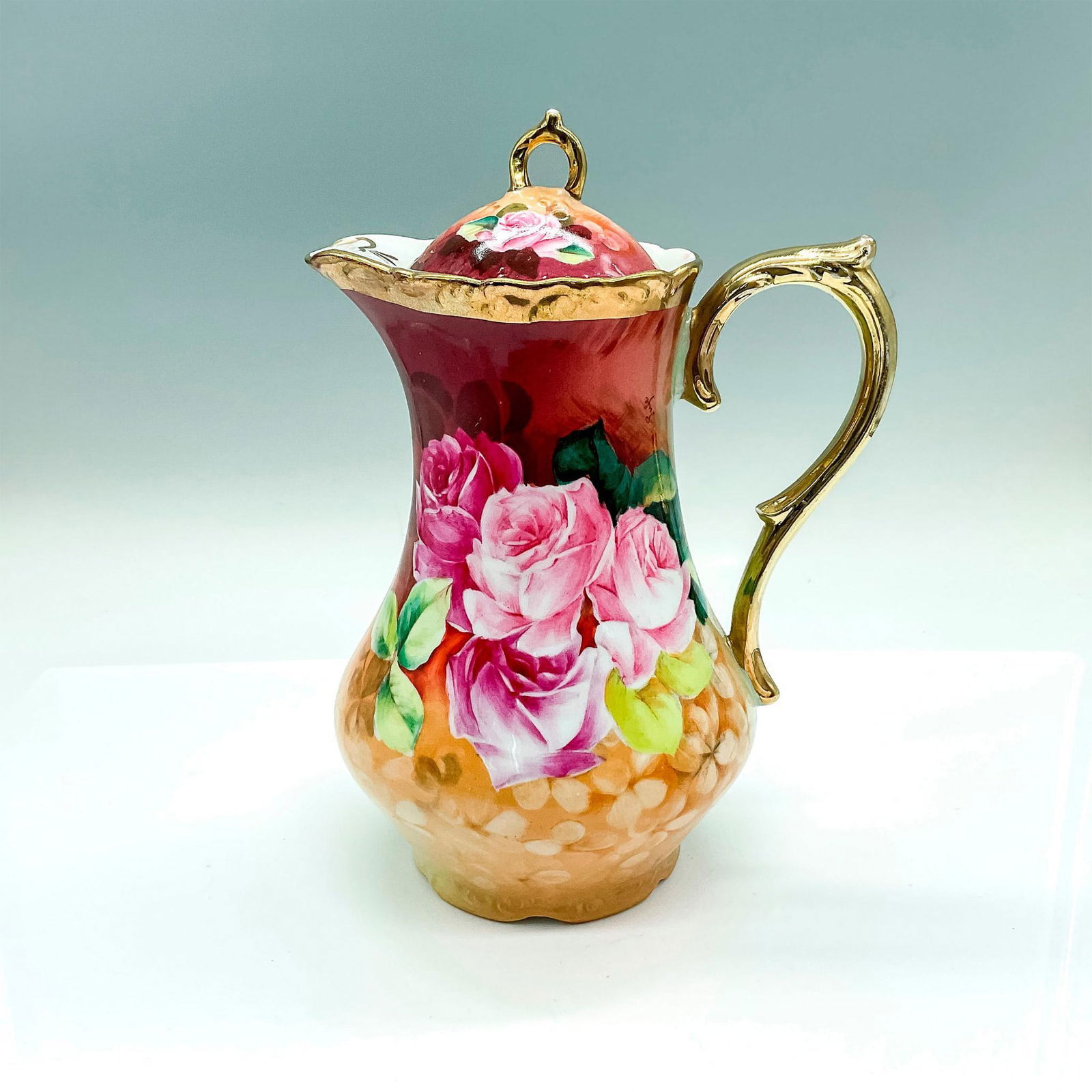 K. Steinmann Porcelain Coffeepot, American Beauty (1 of 4)