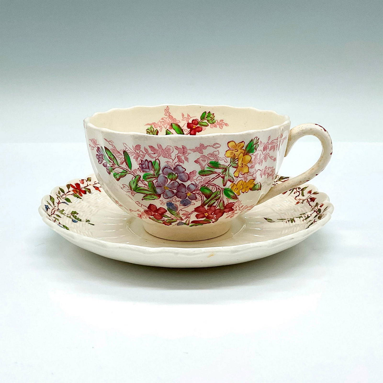 Copeland Spode Floral Teacup and Saucer (1 of 3)