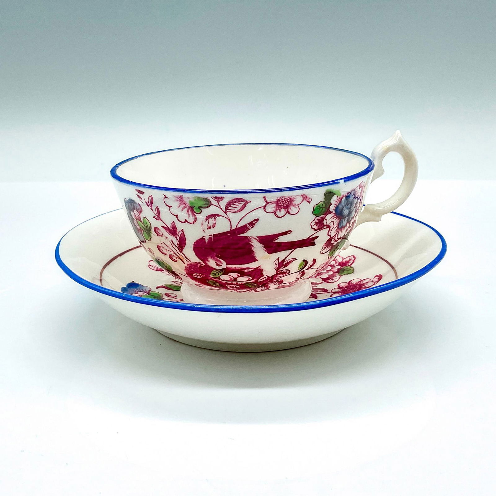 Vintage Pottery Teacup and Saucer Set (1 of 3)