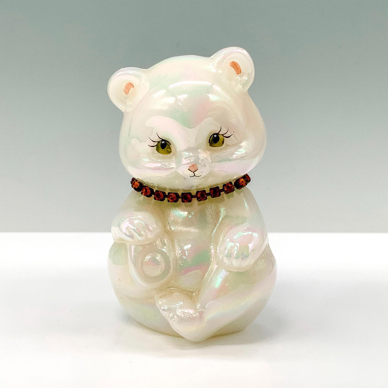 Fenton Art Glass, November Bear, Signed (1 of 3)