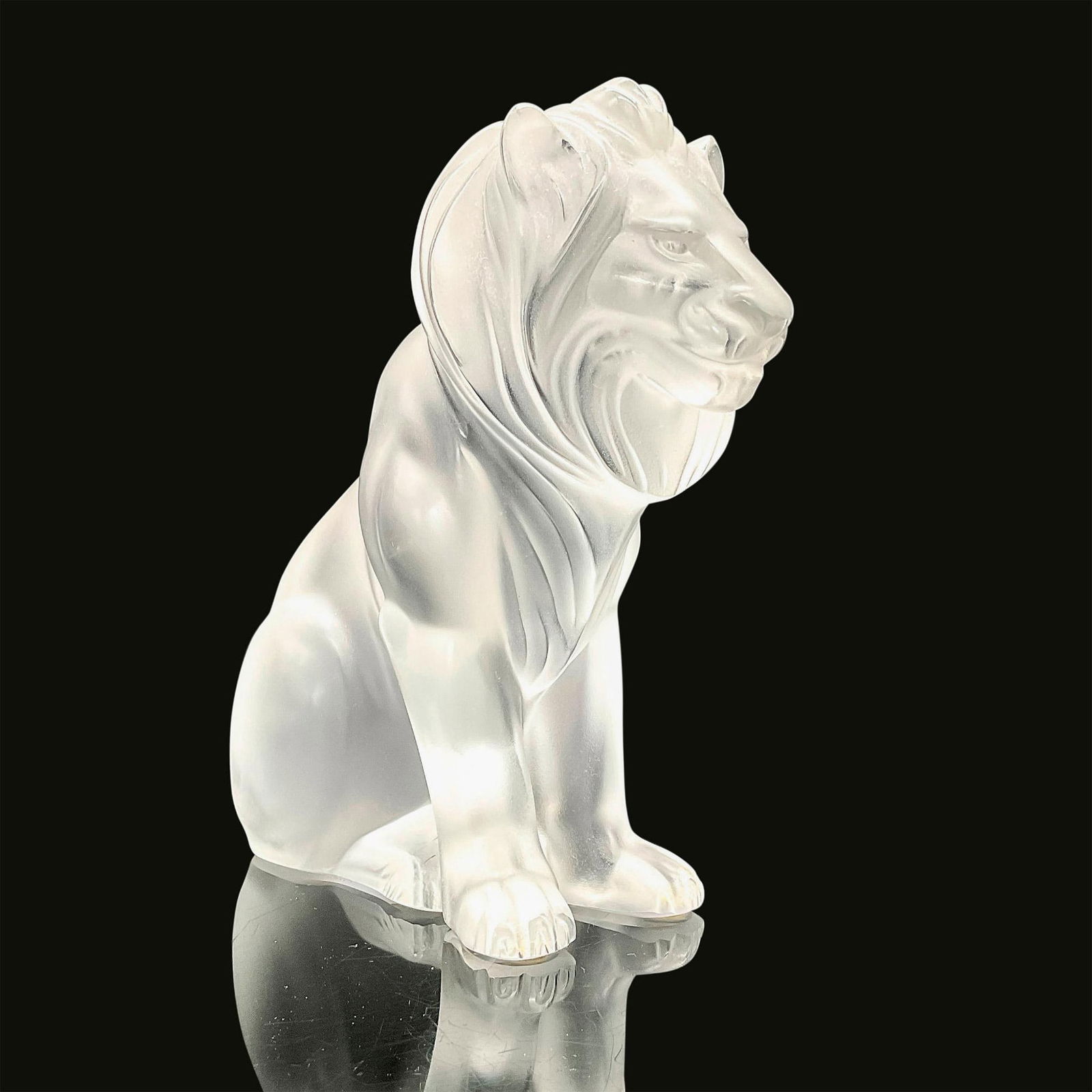 Lalique Crystal Lion Figurine (1 of 3)