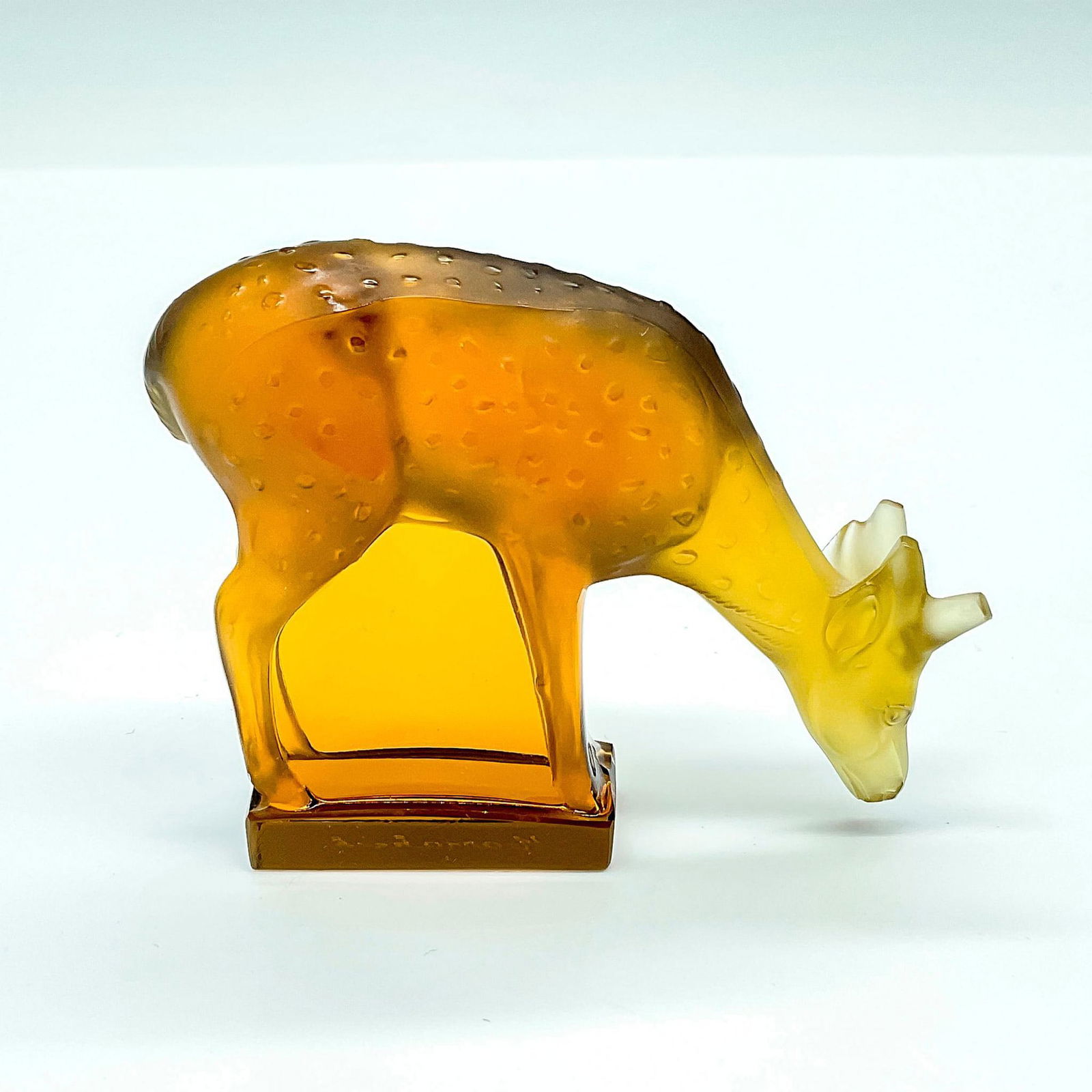 Lalique Crystal Amber Deer Figurine, Marrakech (1 of 4)