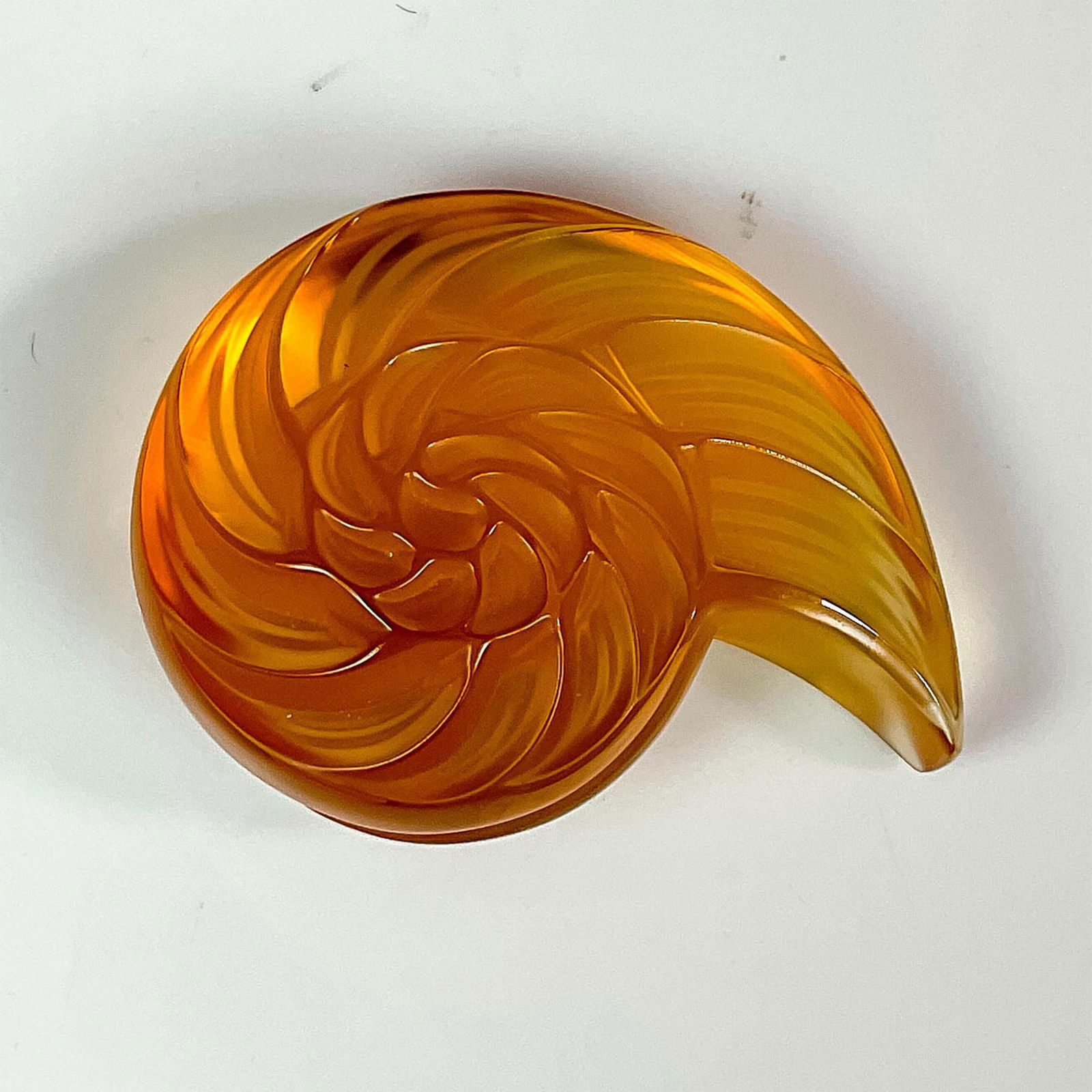 Lalique Crystal Paperweight, Nautilus (1 of 2)