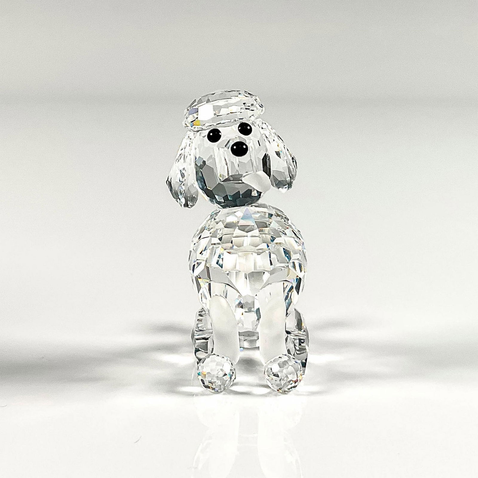 Swarovski Silver Crystal Figurine, Poodle Sitting (1 of 4)