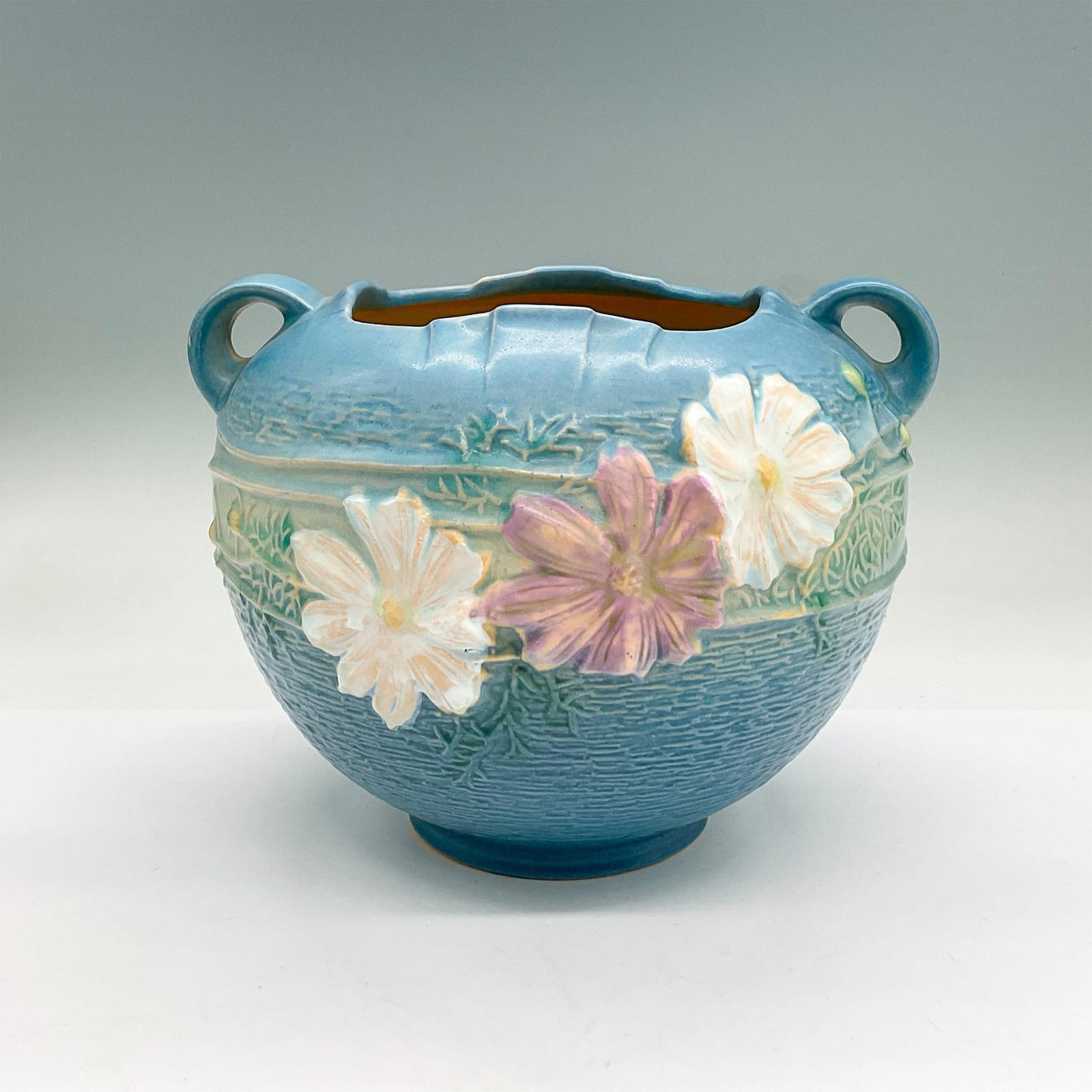 Roseville Pottery Double Handle Jardiniere, Cosmos (1 of 3)