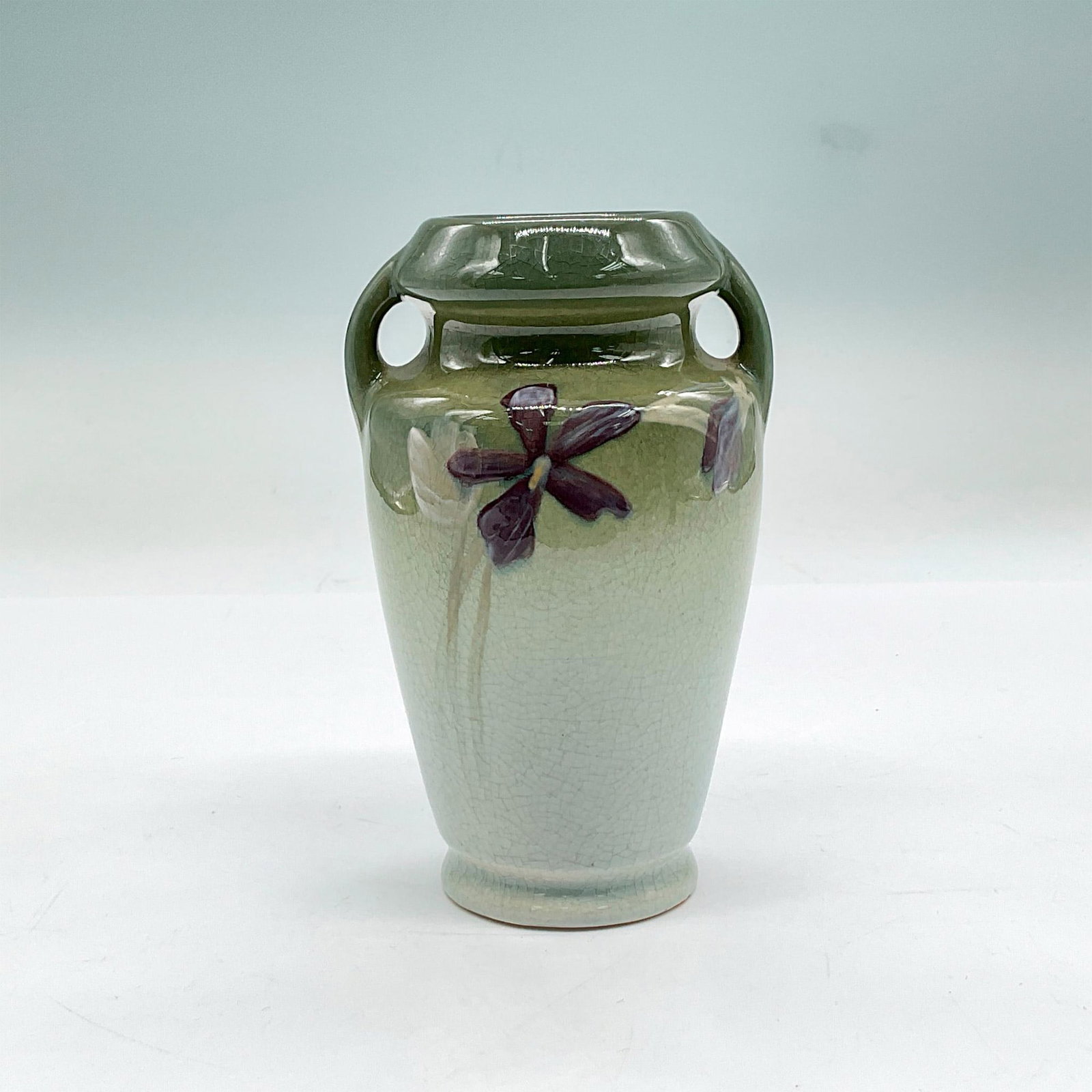 Weller Pottery Small Vase, Violets (1 of 3)