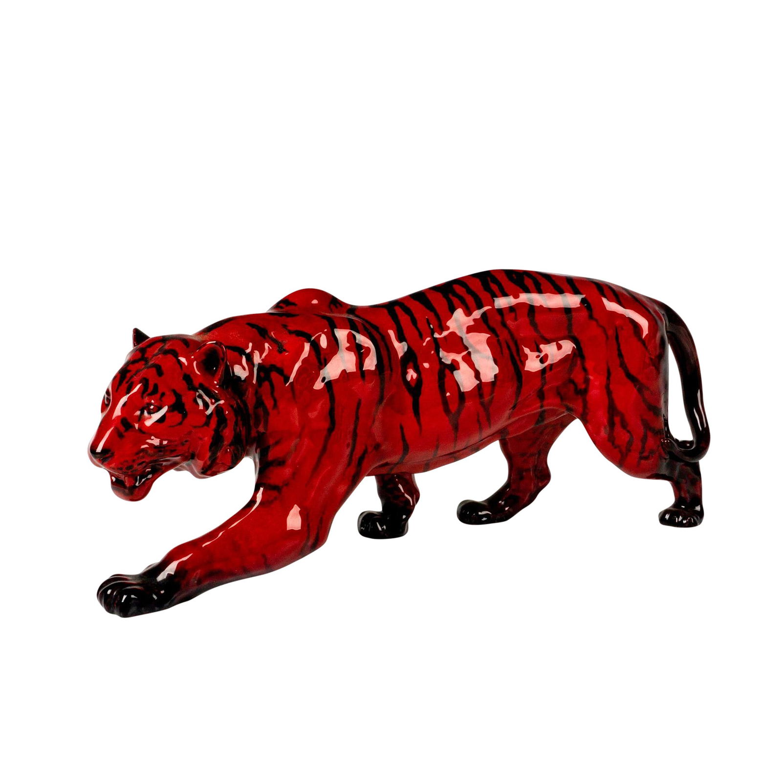 Royal Doulton Flambe Sculpture, Tiger Stalking HN1082 (1 of 4)