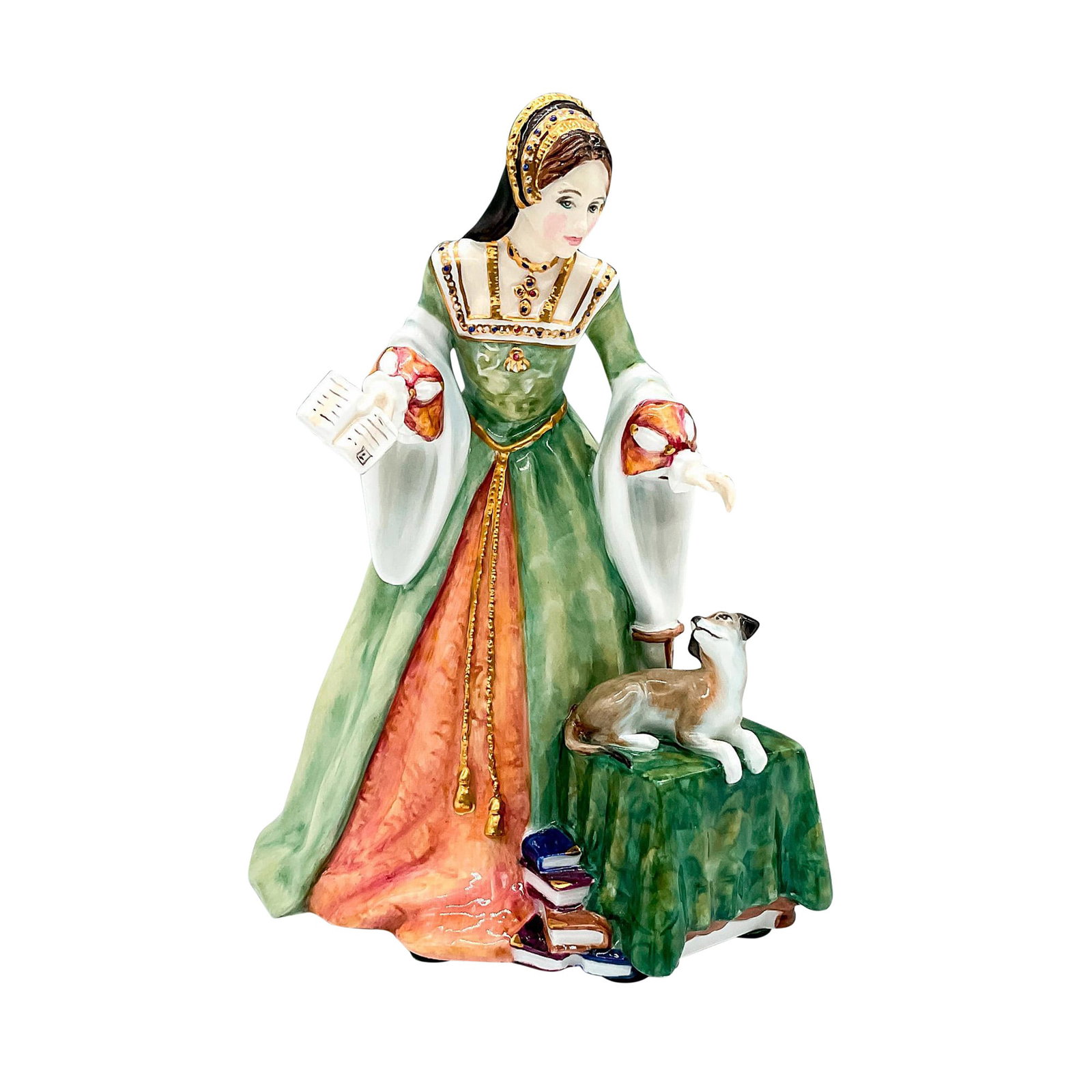 Lady Jane Grey HN3680 - Royal Doulton Figurine: Signed by Michael Doulton. Artist: Pauline Parsons Issued: 1995 Dimensions: 8.25"H Edition Number: 1665 Edition Size: 5000 Manufacturer: Royal Doulton Country of Origin: England<
