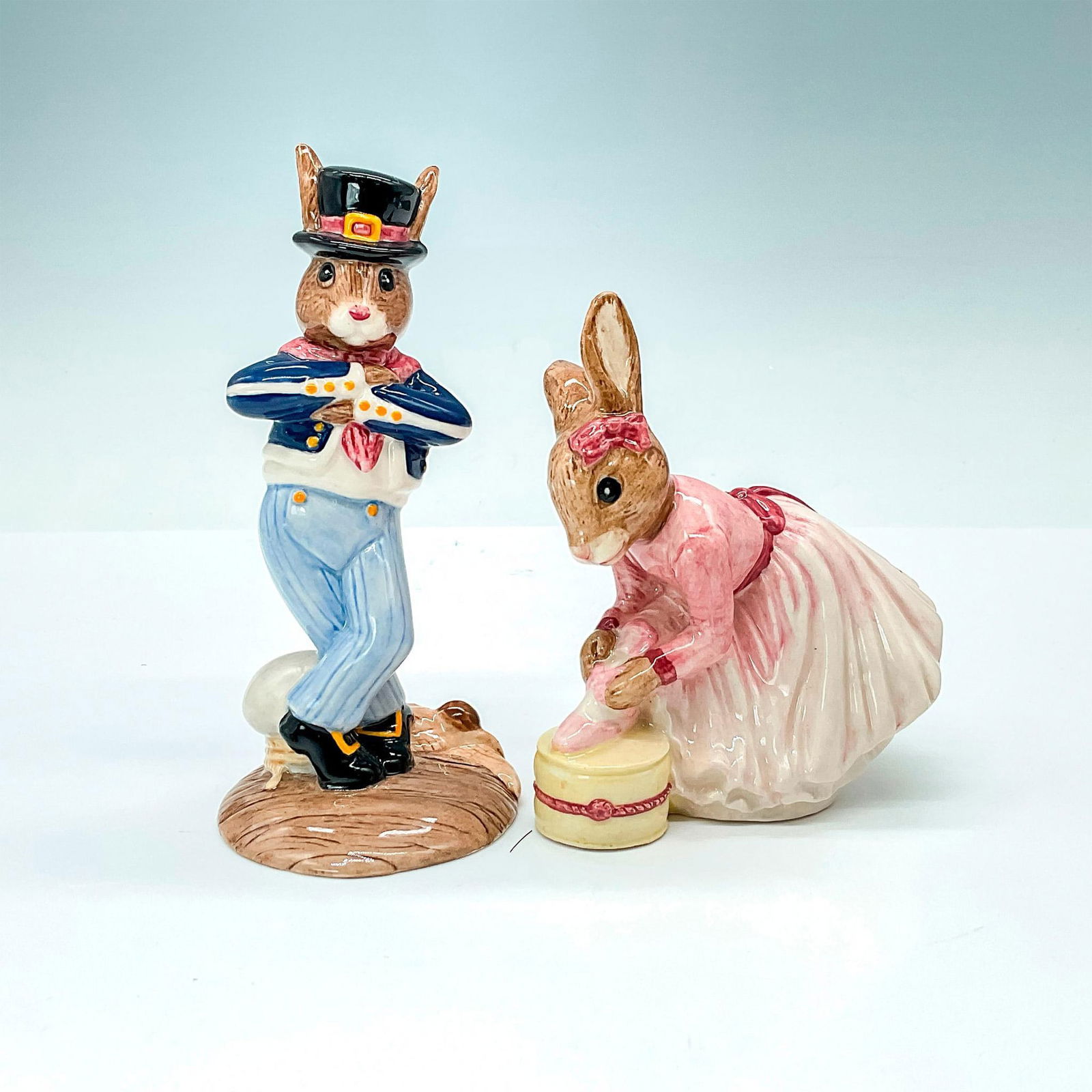 Royal Doulton Bunnykins Figurine, Hornpiper & Ballerina (1 of 3)