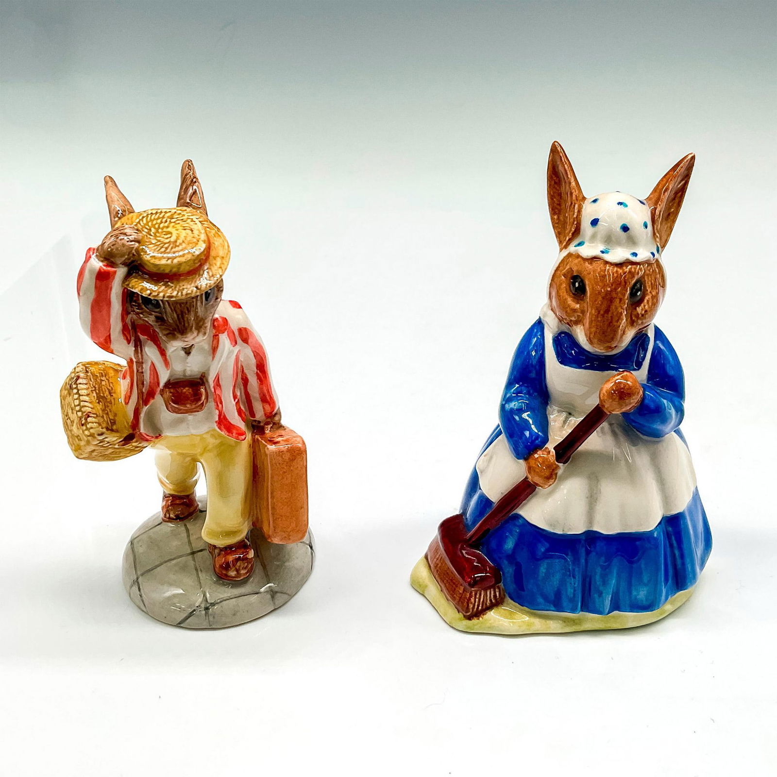 2pc Royal Doulton Bunnykins Figurines, Father + Mrs. (1 of 3)