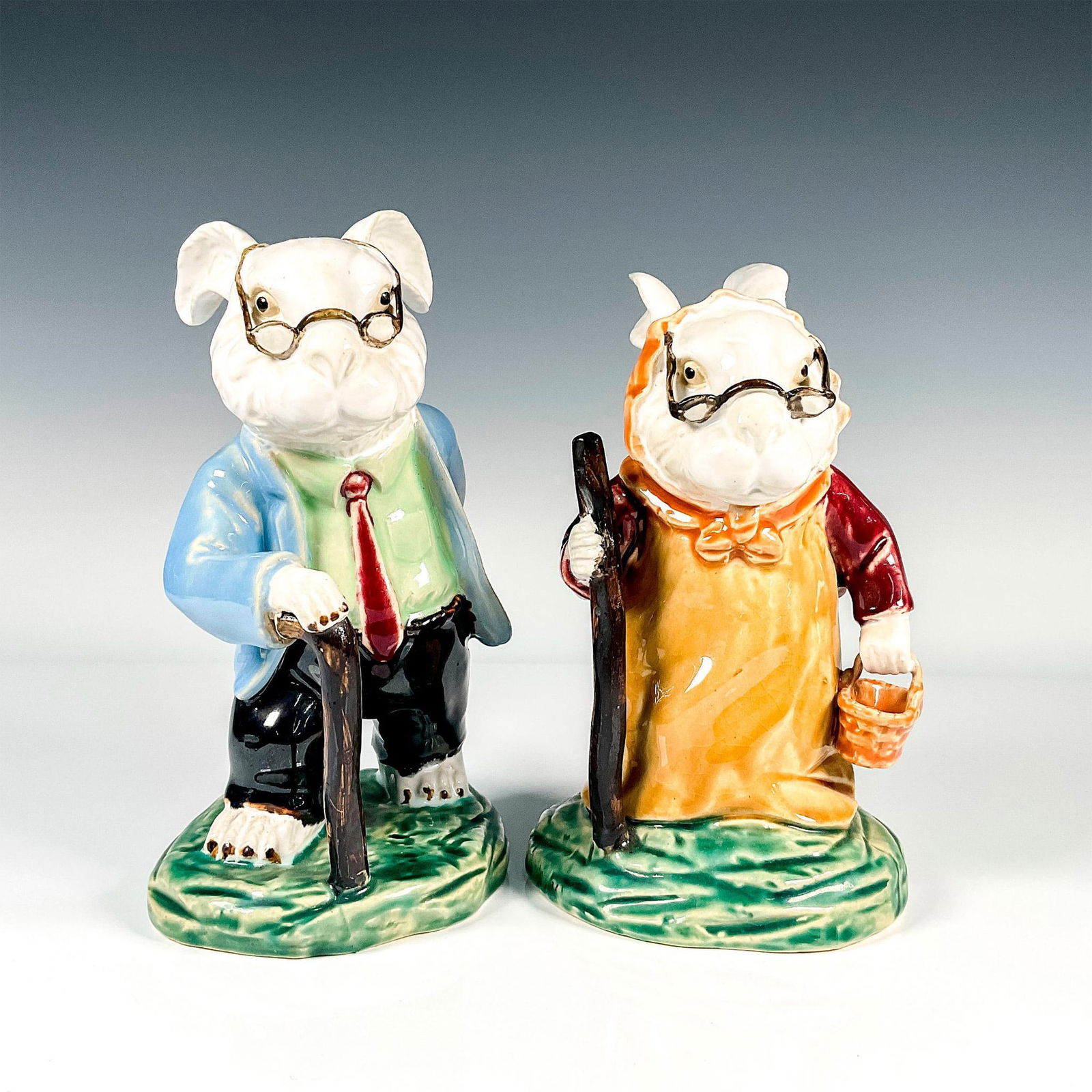 Pair of Vintage Porcelain Rabbit Figurines (1 of 3)