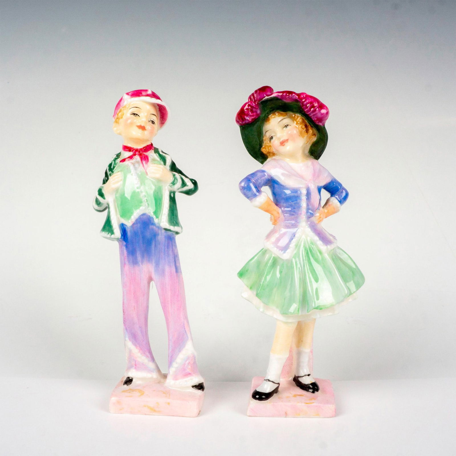 Pair of Royal Doulton Figurines, Pearly Girl & Pearly Boy (1 of 3)