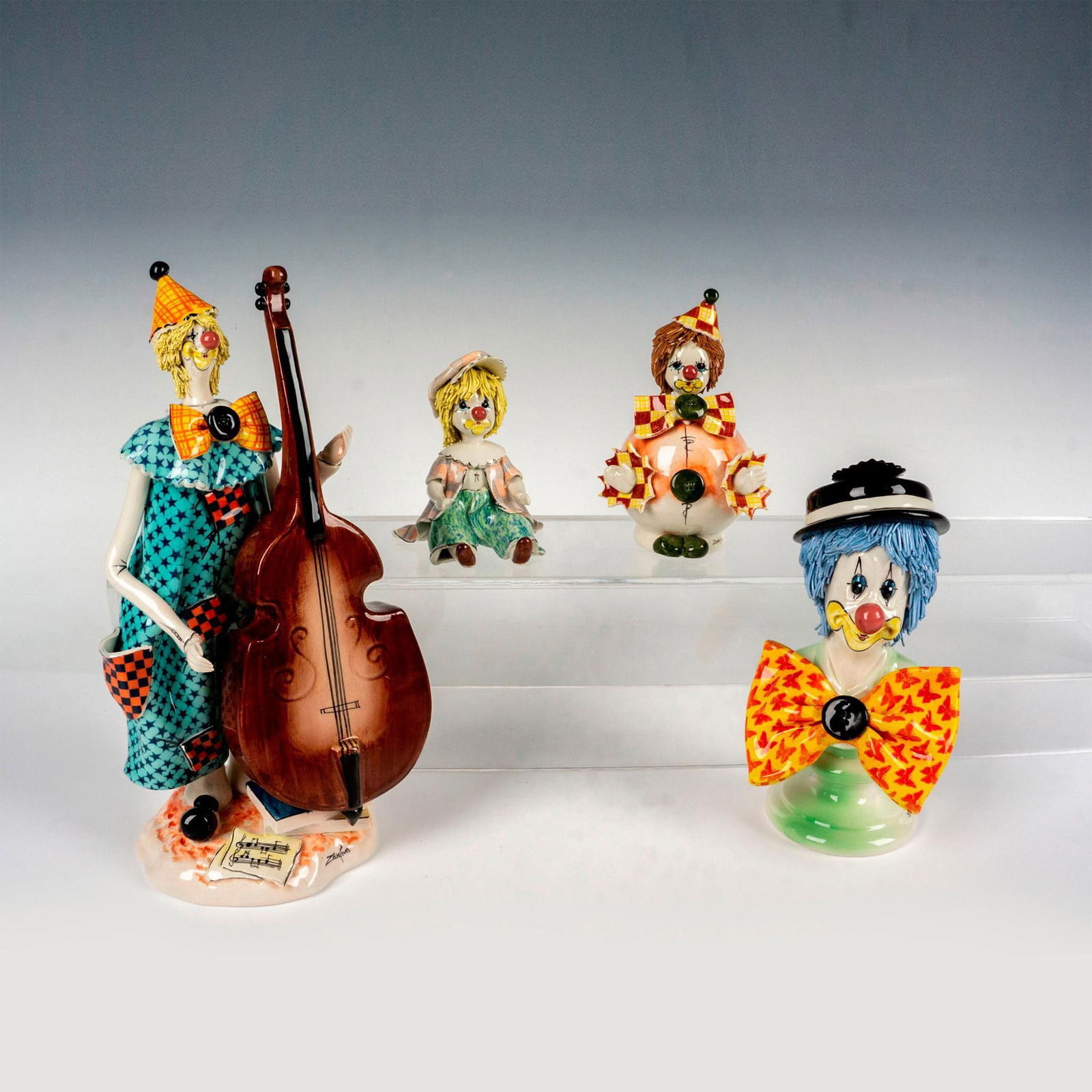 4pc Zampiva Italy Pottery Clown Grouping (1 of 3)