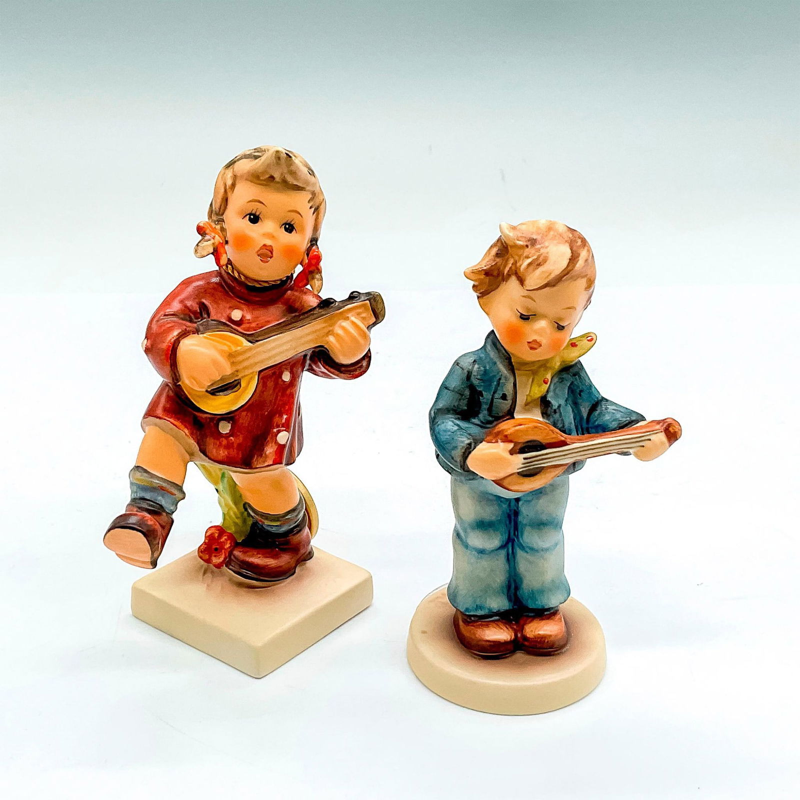 2pc Goebel Hummel Porcelain Figurines, Playing Instruments (1 of 3)