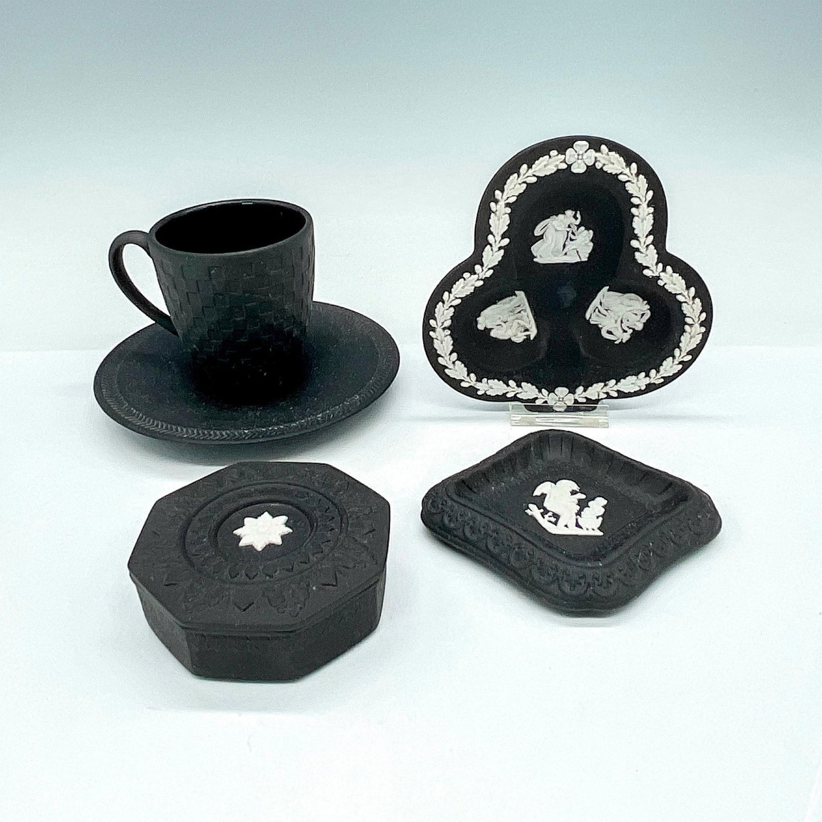 4pc Wedgwood Black Basalt Grouping (1 of 3)