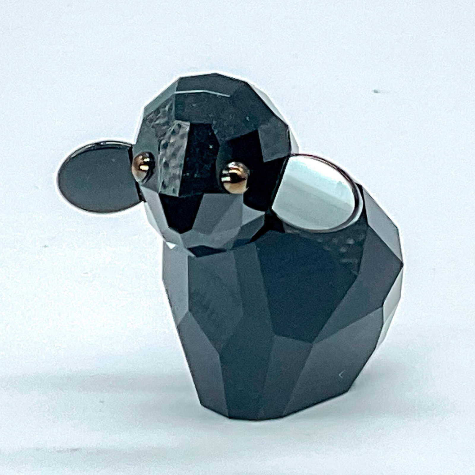 Swarovski Lovlots Crystal Figurine, Shady the Sheep: This Swarovski crystal Lovlot black sheep is called Shady. Shady was the very first Lovlot Limited Edition piece and was made from black crystal. His character stands for hidden truths and little secr