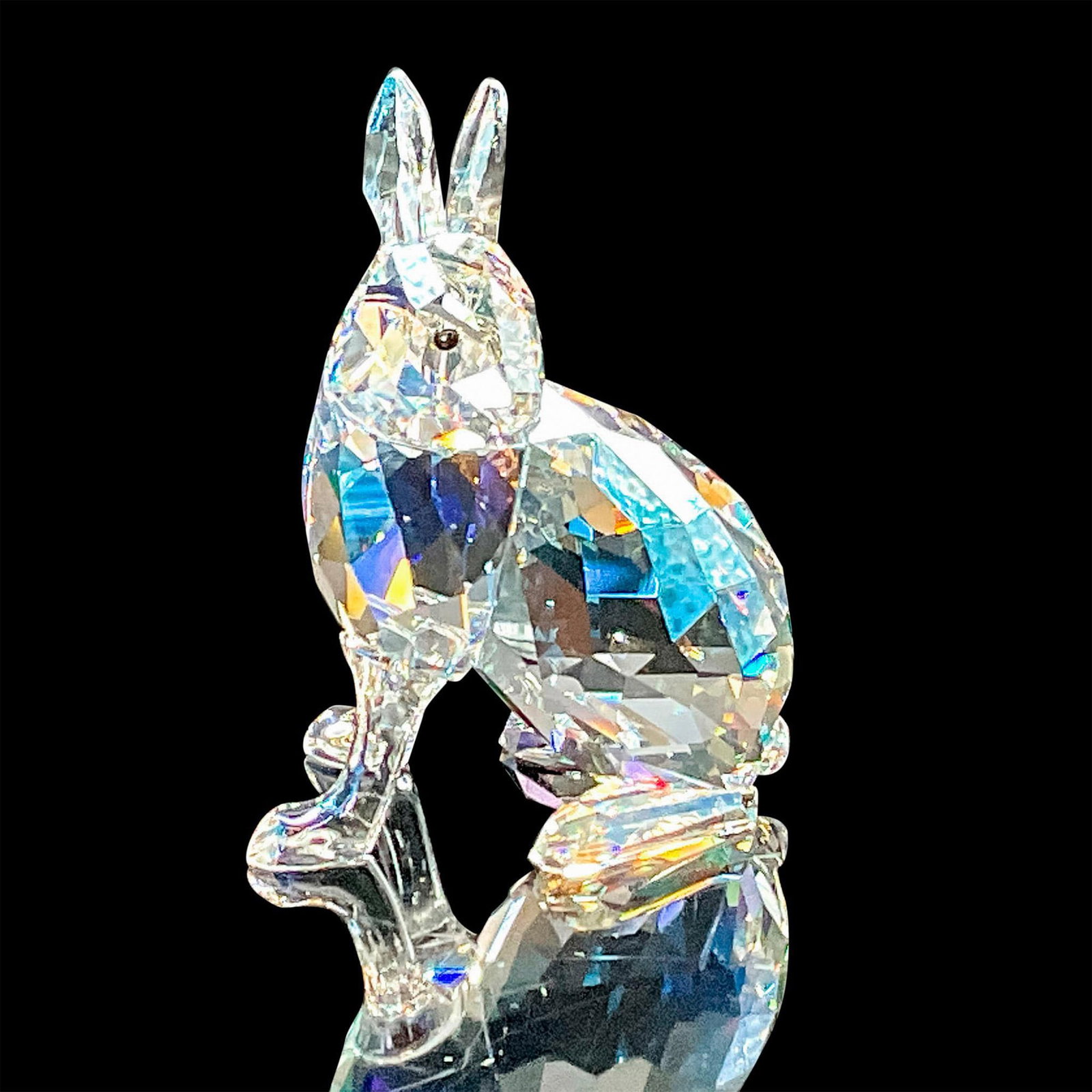 Swarovski SCS Crystal Figurine, Siku Event Artic Rabbit: The Limited Edition SCS Arctic Hare, is made from Crystal Moonlight color crystal and was only available at SCS Events during 2011. Swarovski etched backstamp. This item has its original box which mea