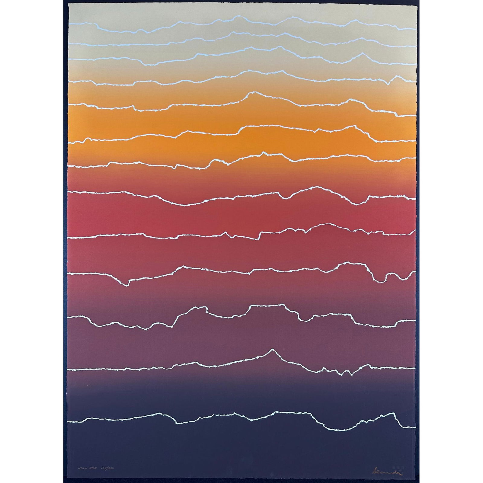 Arthur Secunda (1927-), High Rise, signed: Screenprint titled High Rise. Signed bottom right numbered 169/250. Sight size 30" x 22"