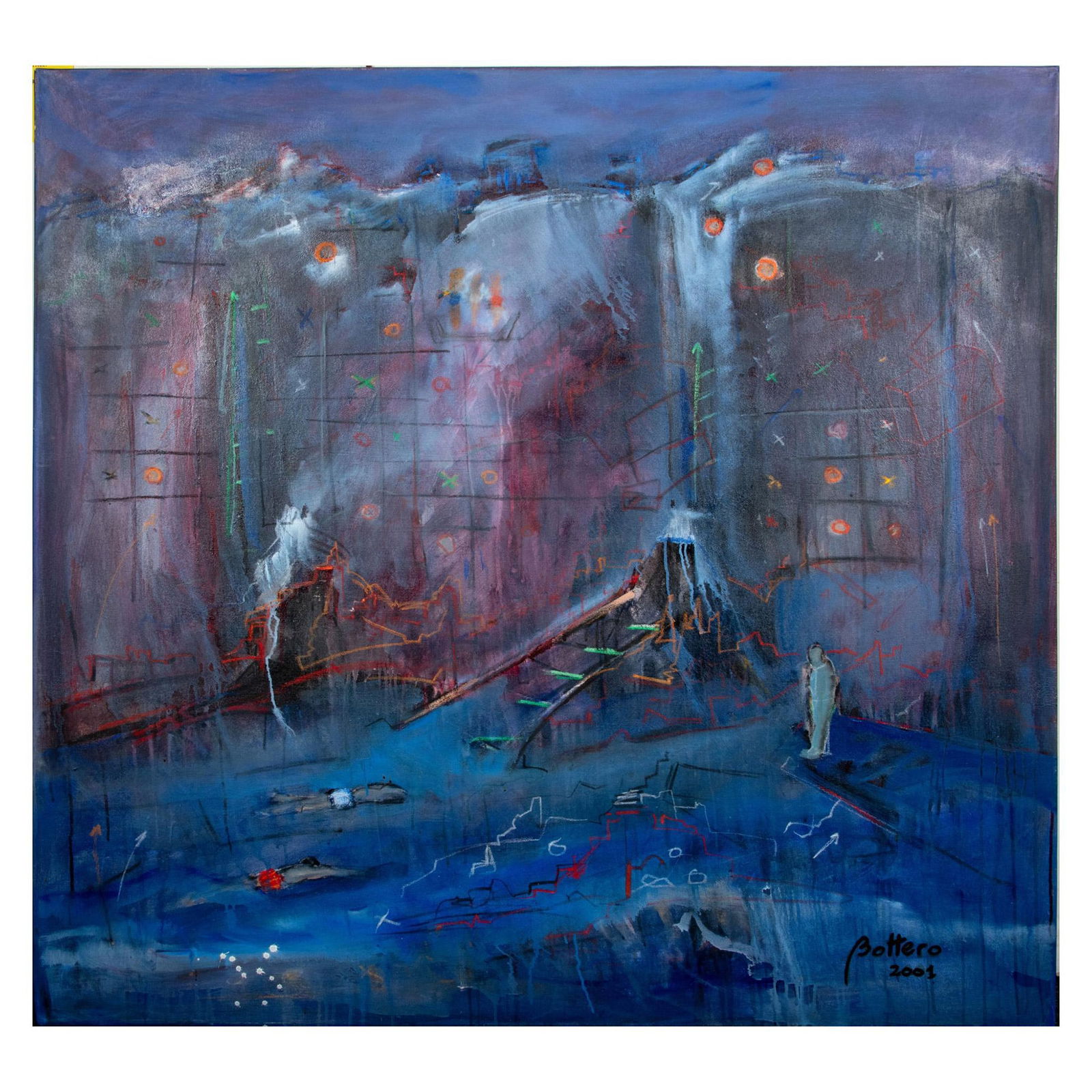 Daniel Bottero, Original Oil on Canvas, Life Games, Signed (1 of 7)