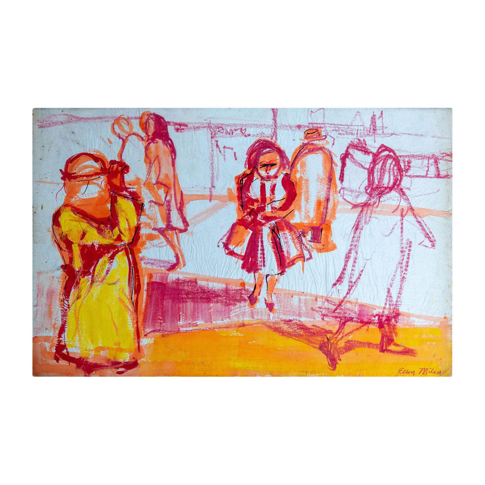 Ellen Milan (American, b. 1937), Original Gouache and Pastel (1 of 4)