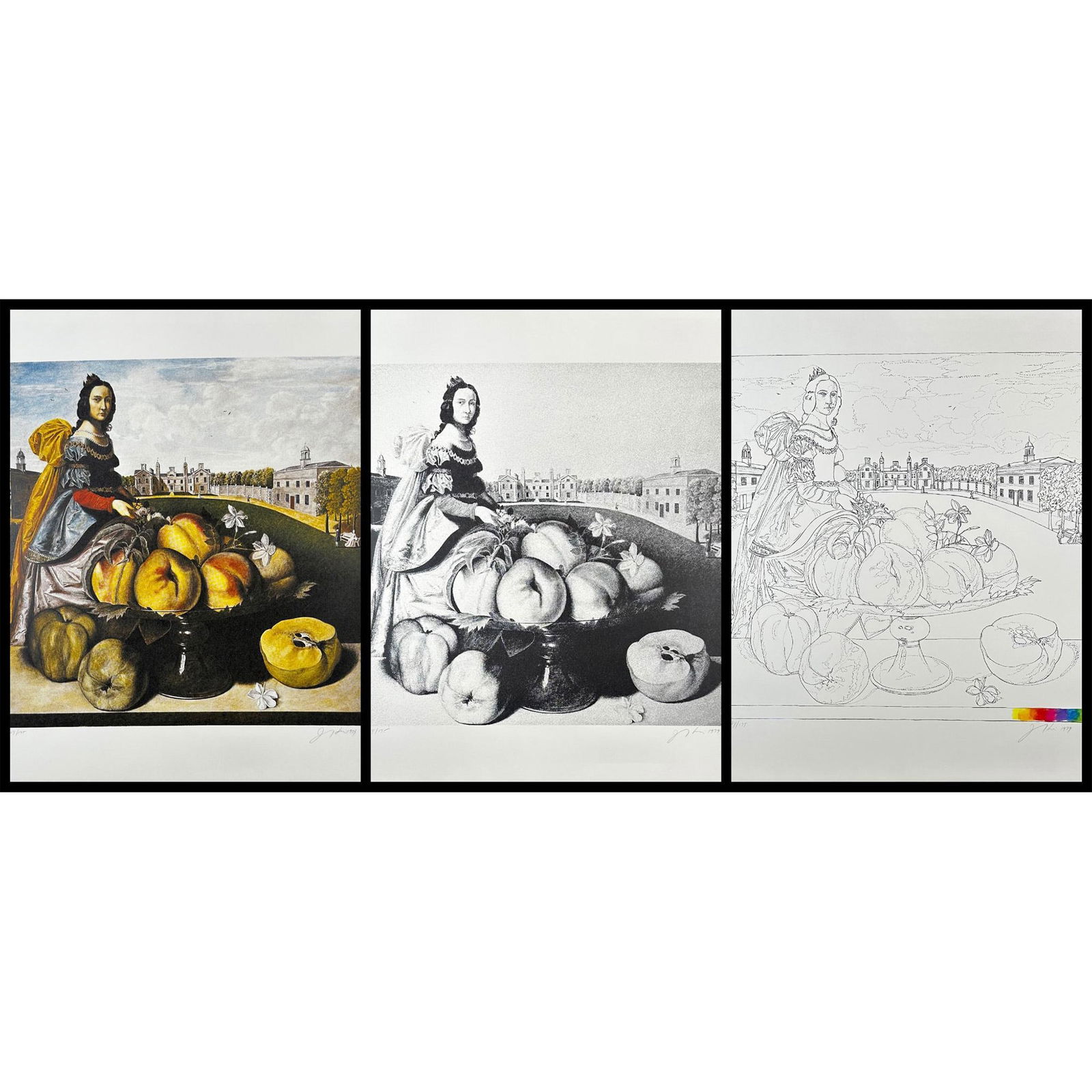 Josef Levi (1938-) 3 Lithographs Suite, Still Life with Zurbaran, signed (1 of 6)