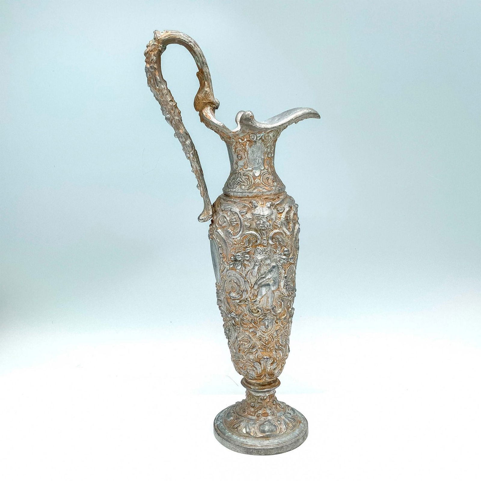 Ornate Antique Victorian Spelter Cherub Ewer (1 of 4)