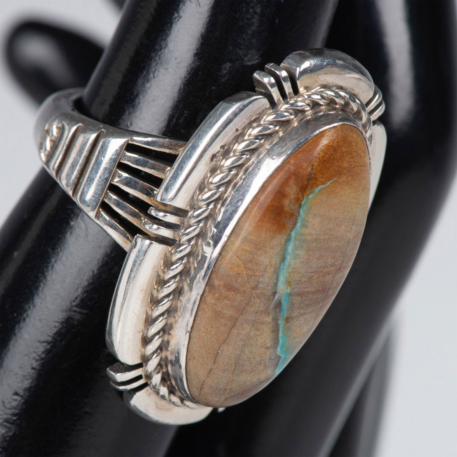 Charley Sterling Silver & Ribbon Turquoise Ring (1 of 6)