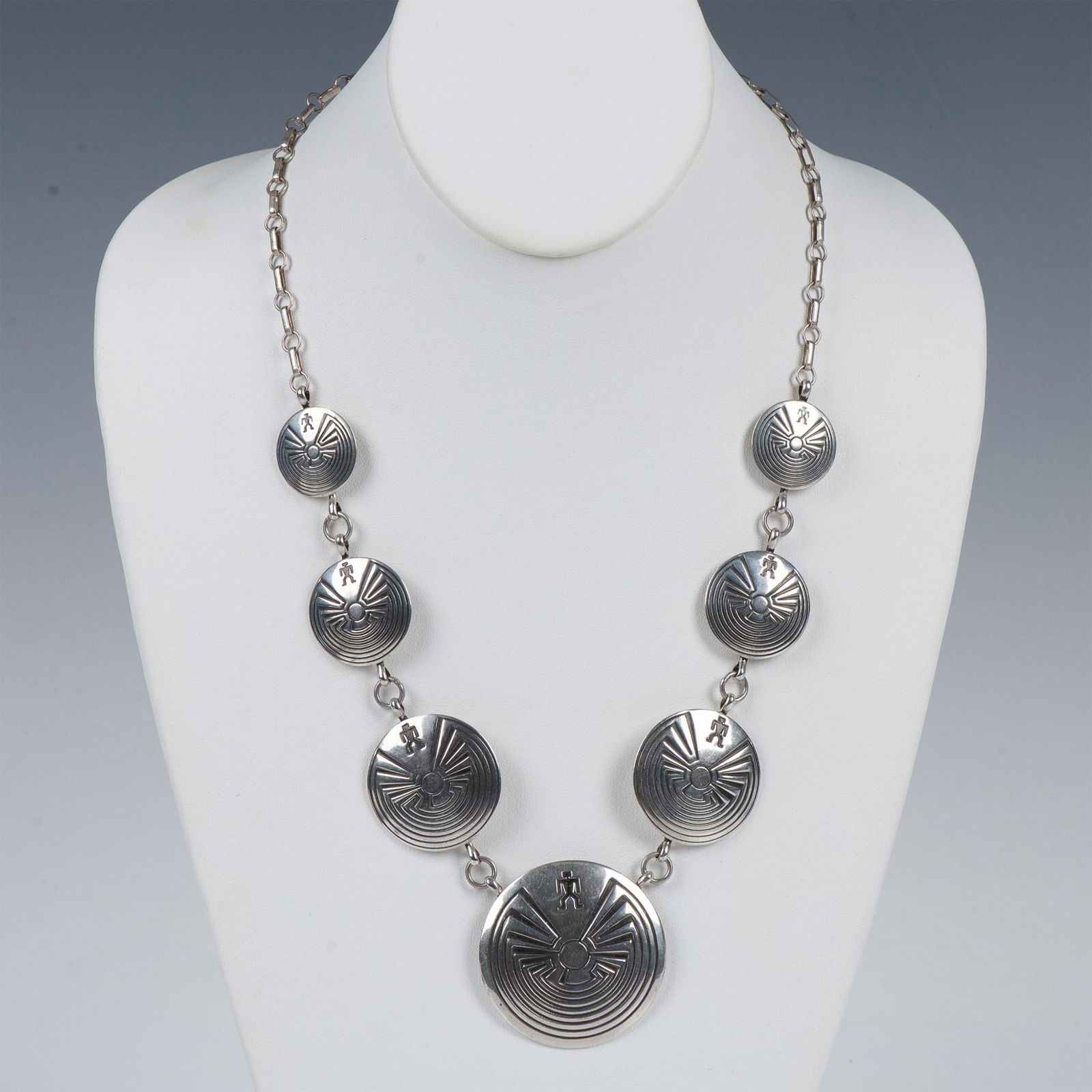 Native American Sterling Silver Man In The Maze Necklace (1 of 5)