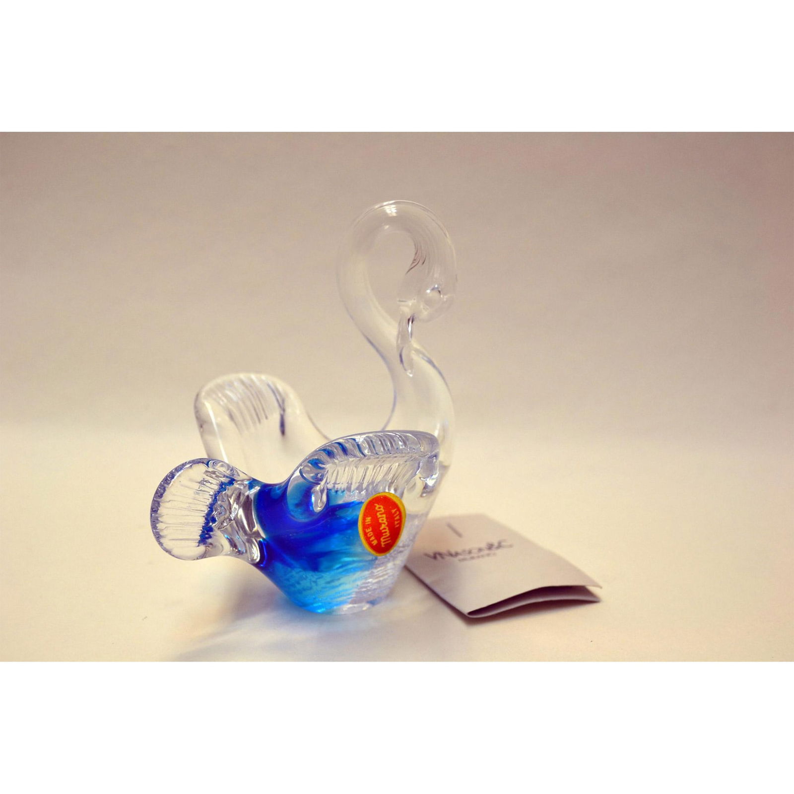 Murano Art Glass Swan Figurine, Vintage (1 of 3)