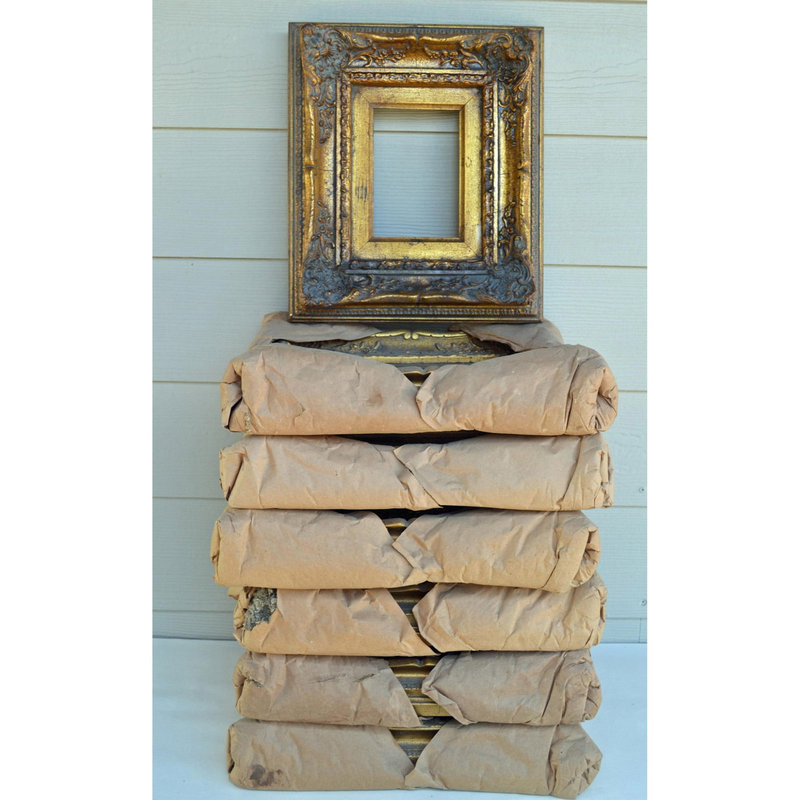 Seven Gold Ornate Vertical Picture Frames, 14.25"H, - 7 Pcs, (1 of 2)