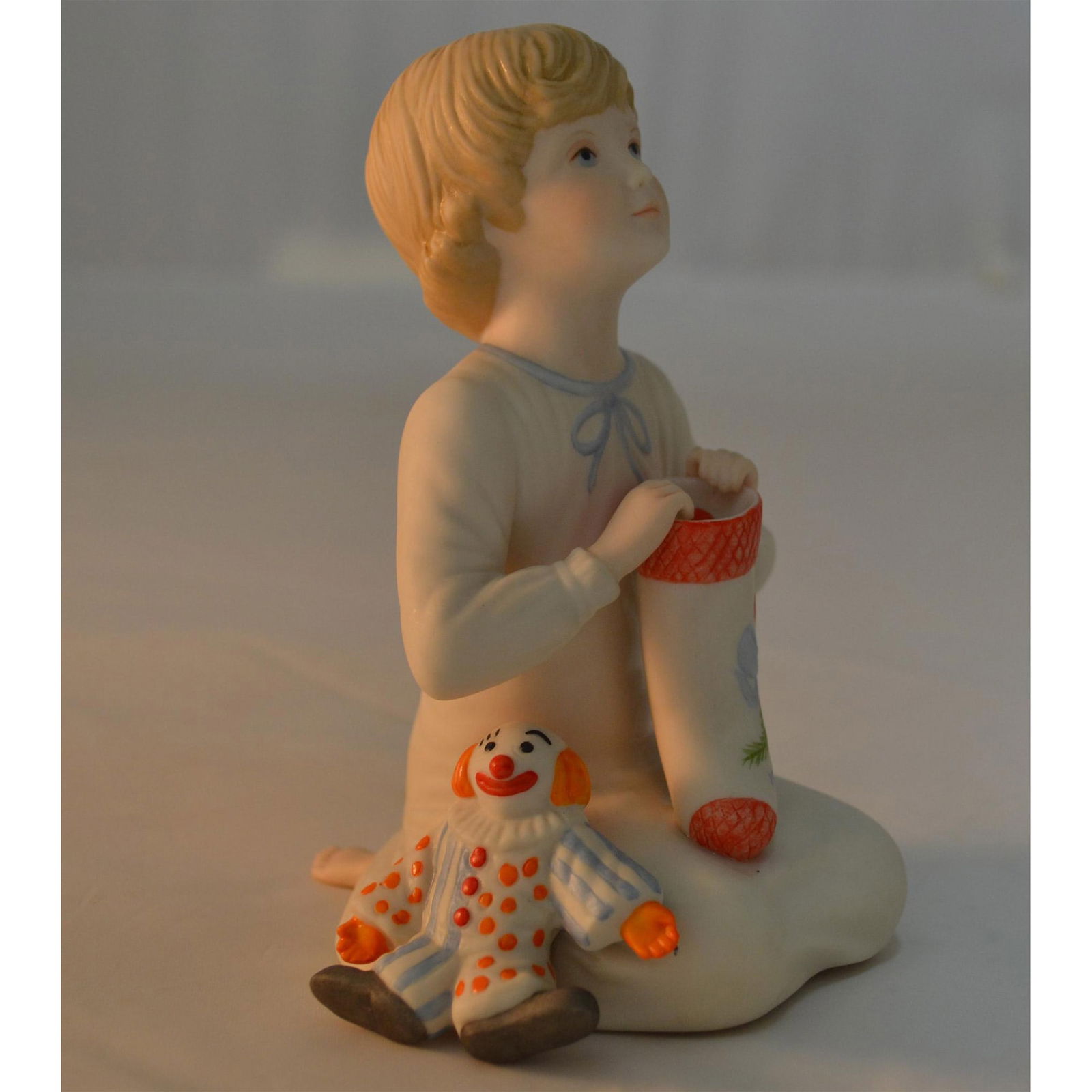 Cybis Porcelain Holiday Child With Stocking And Clown Figurine (1 of 6)