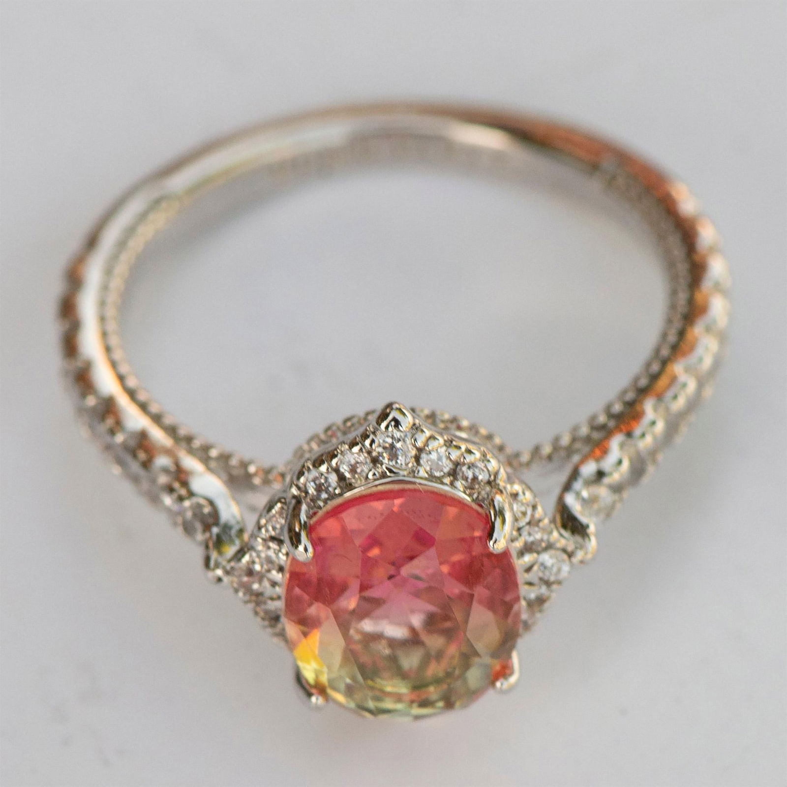 Vintage Costume Watermelon Tourmaline Ring (1 of 4)