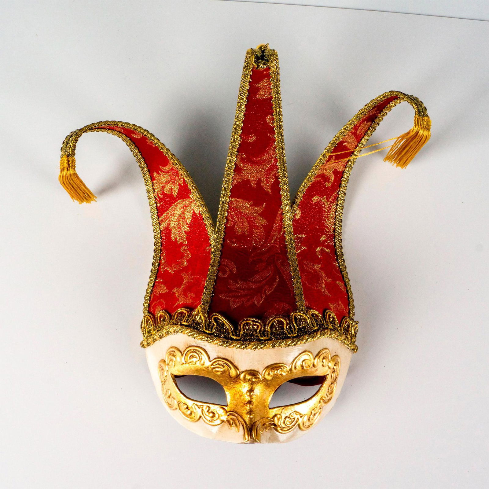 Venetian Mask, Jester, Red and Gold (1 of 2)