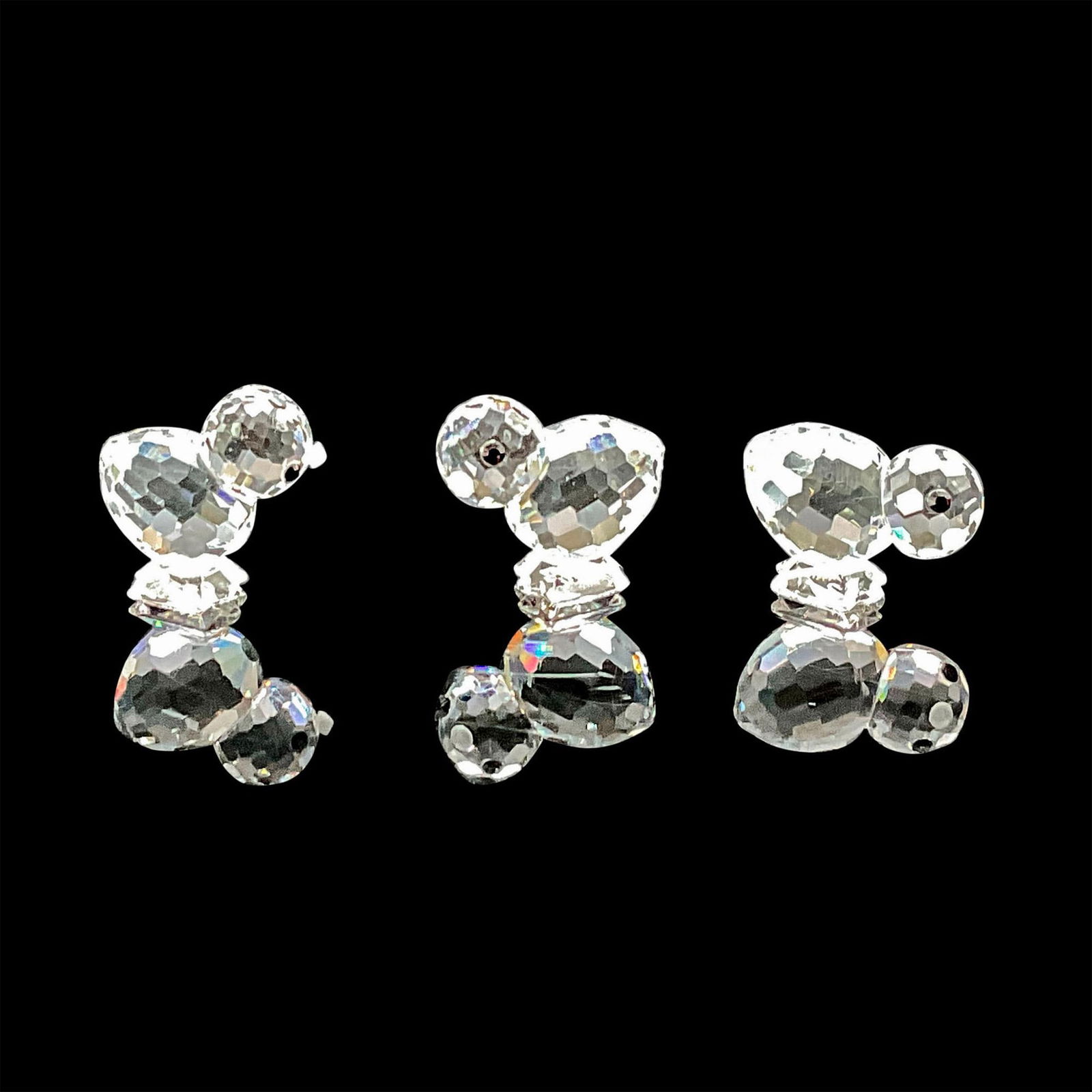 3pc Swarovski Crystal Figurines, Mini Chickens (1 of 3)