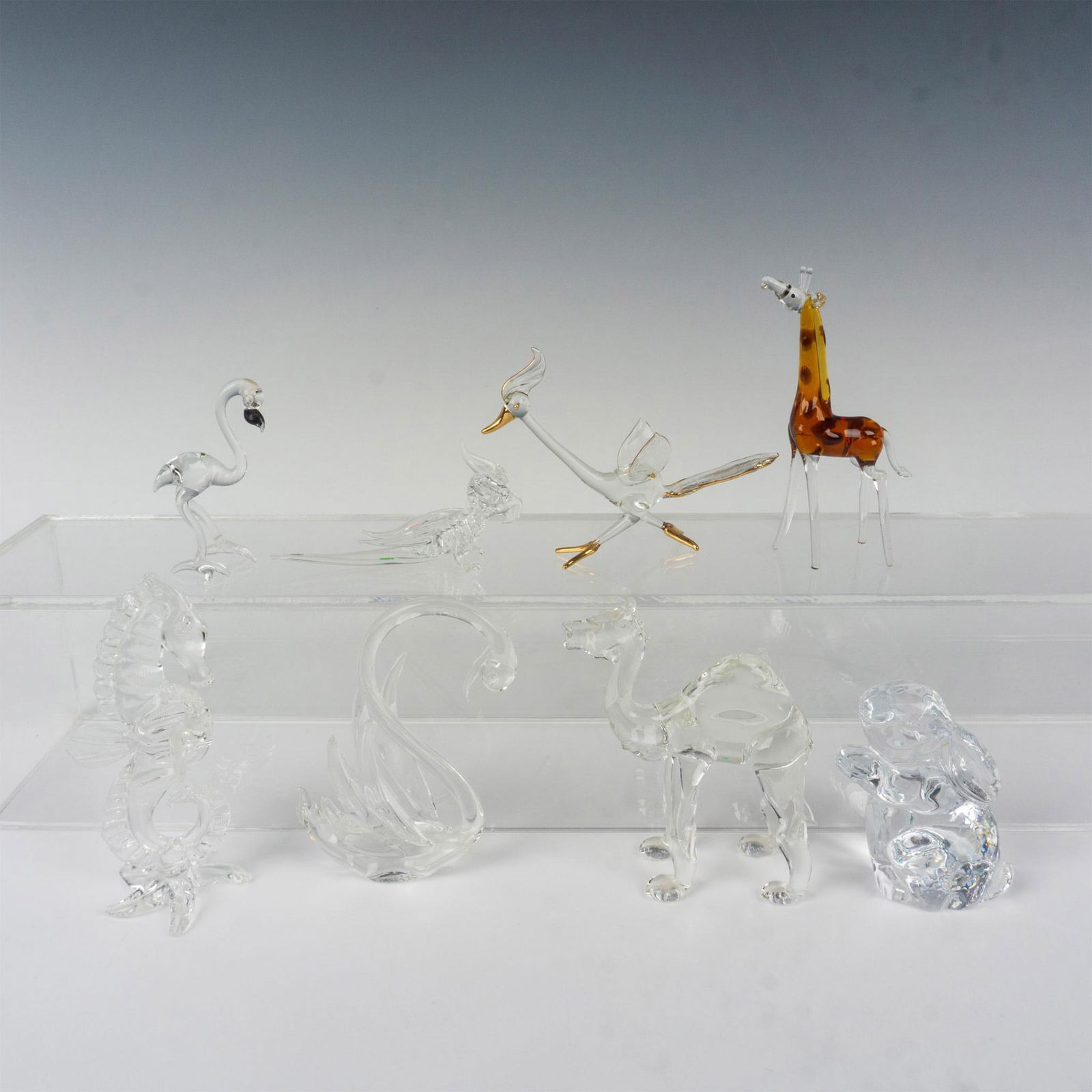 8pc Vintage Assorted Glass Animal Figurines (1 of 3)