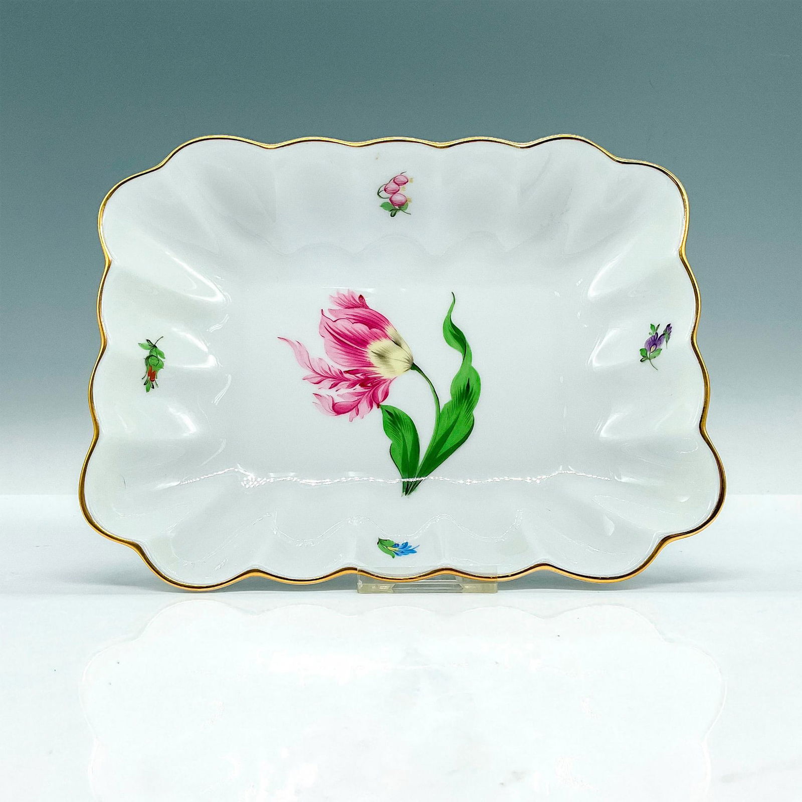 Herend Porcelain Decorative Tray, Kitty - Pink Tulip (1 of 2)