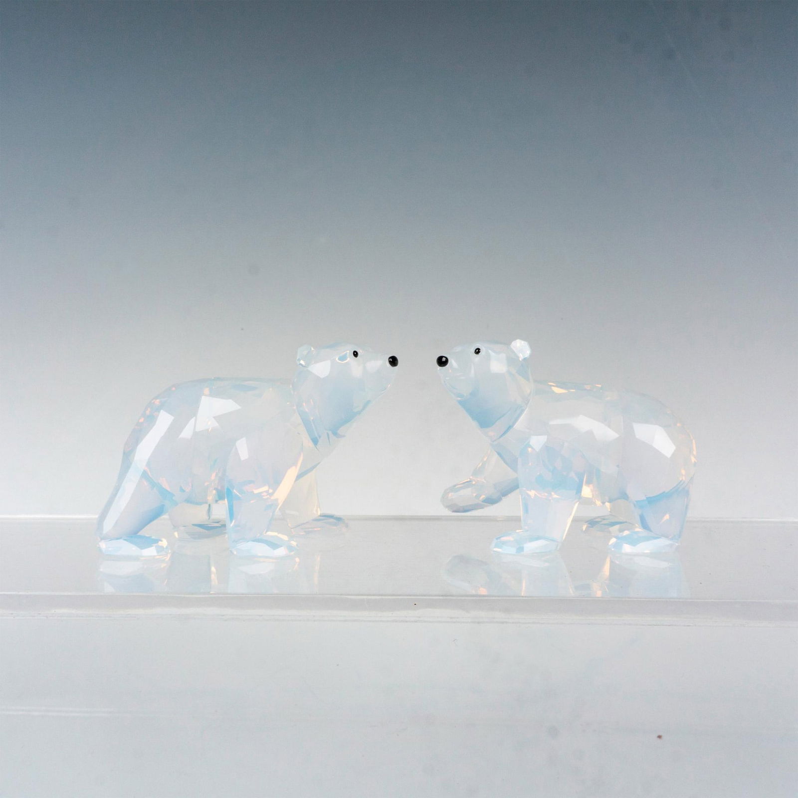 Swarovski Crystal Figurines, Polar Bears White Opal (1 of 4)