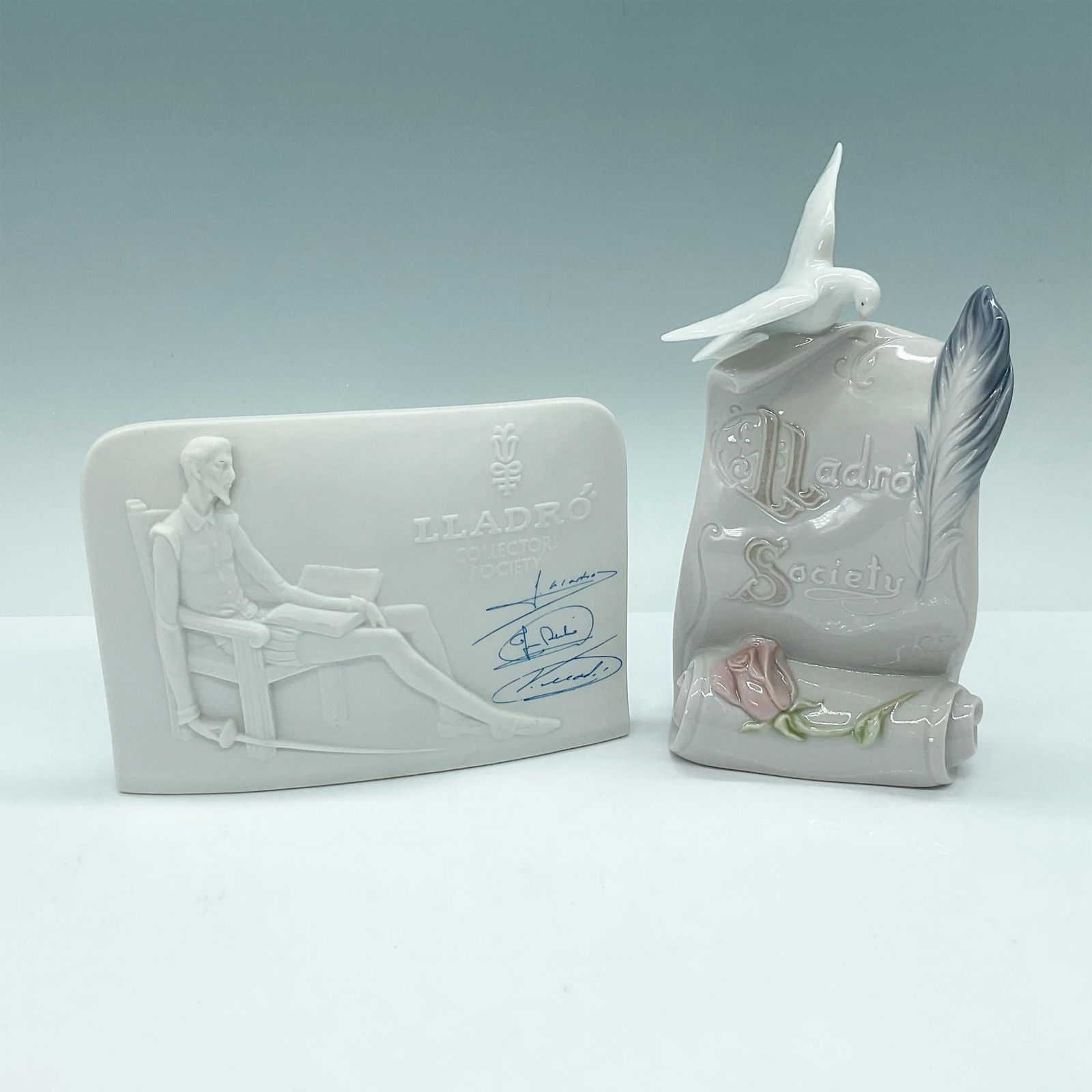 2pc Lladro Porcelain Plaques/Signs, Art (1 of 3)