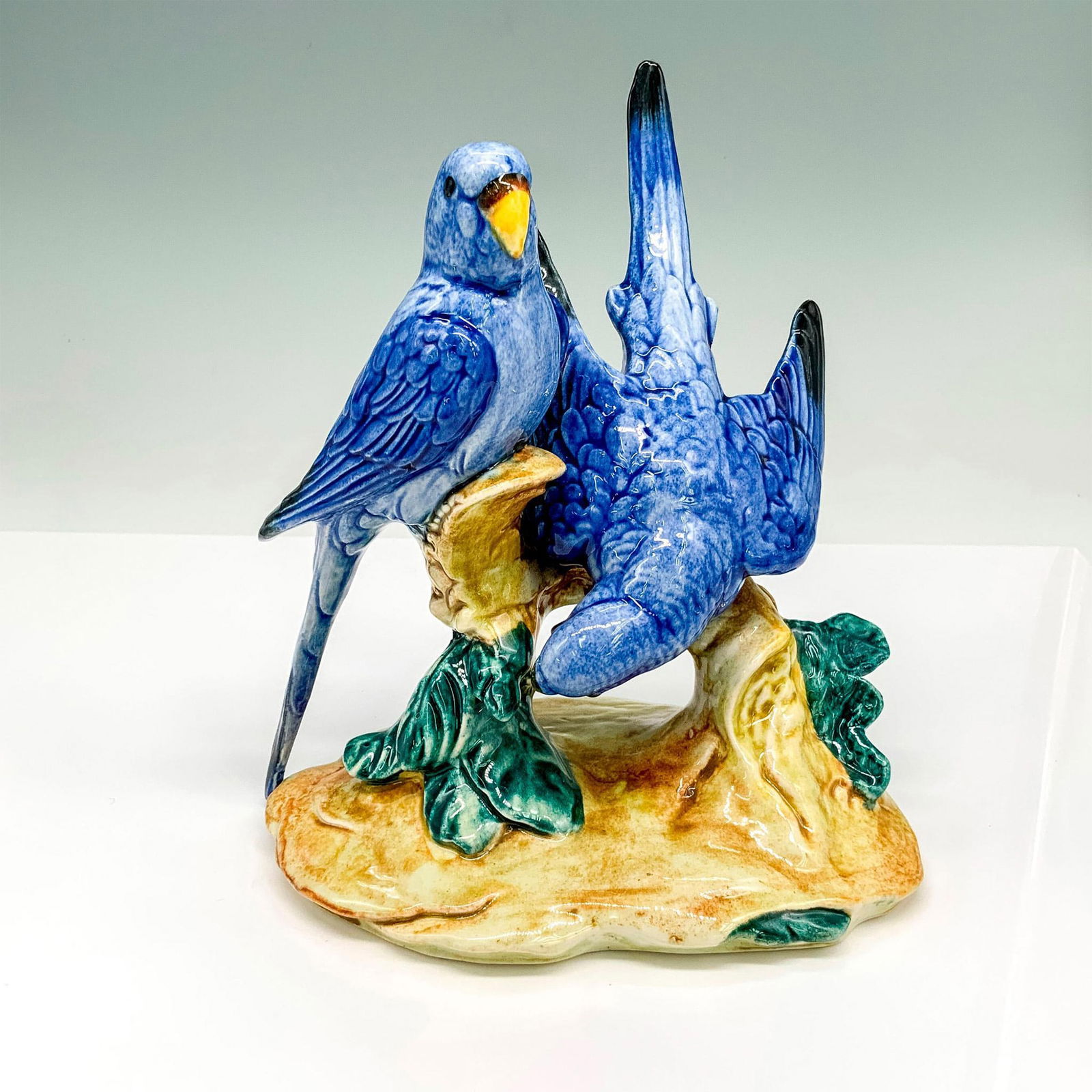 Stangl Pottery Bird Figurine, Double Blue Parakeets 3582 (1 of 5)