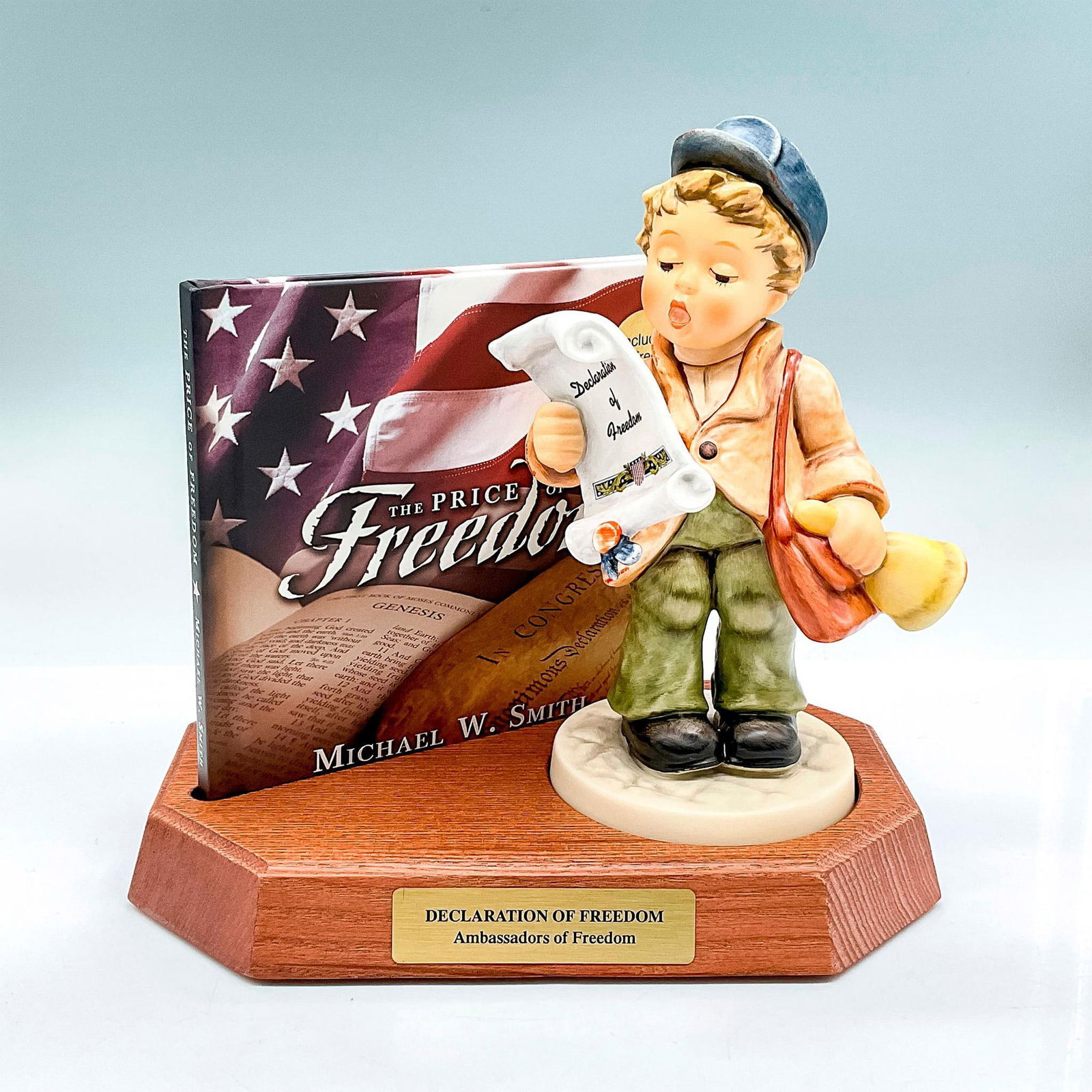 3pc Goebel Hummel Porcelain Figurine and Base, Freedom (1 of 3)