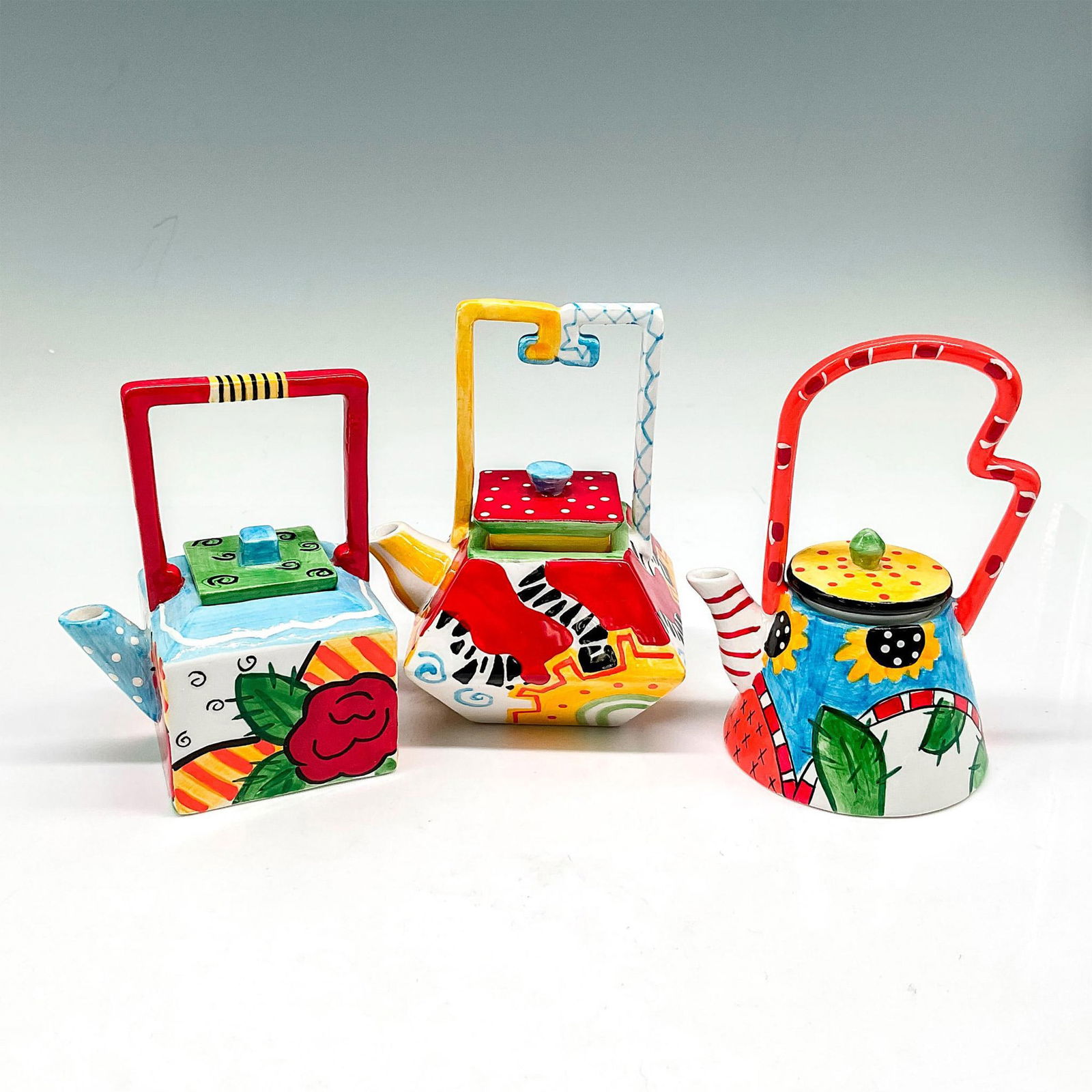 3pc Bella Casa by Ganz Ceramic Collectible Teapots (1 of 3)