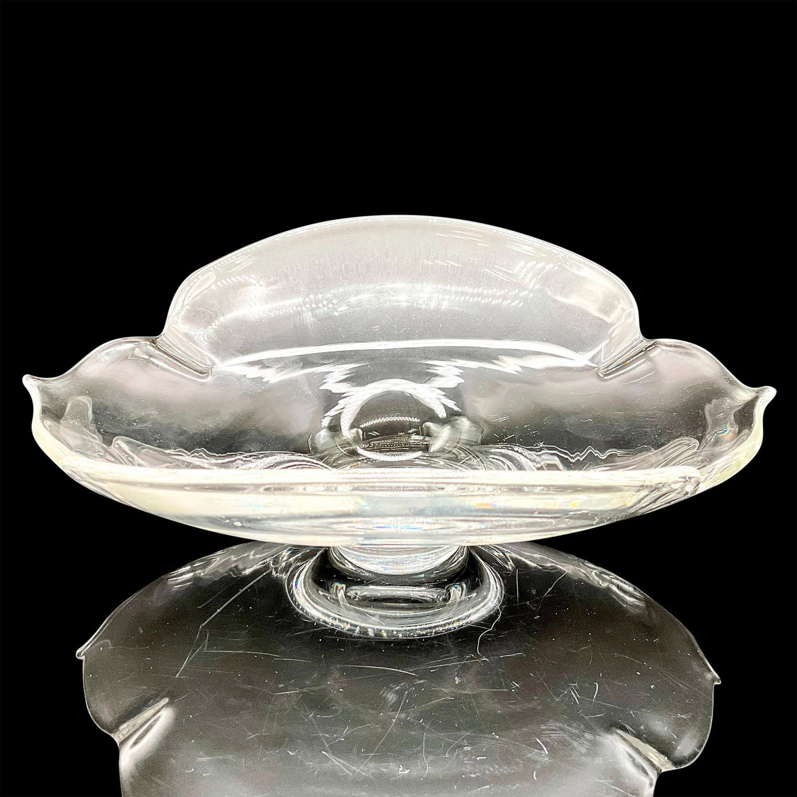 Steuben Crystal Glass Calyx Leaf Flower Petal-Shaped Bowl (1 of 3)