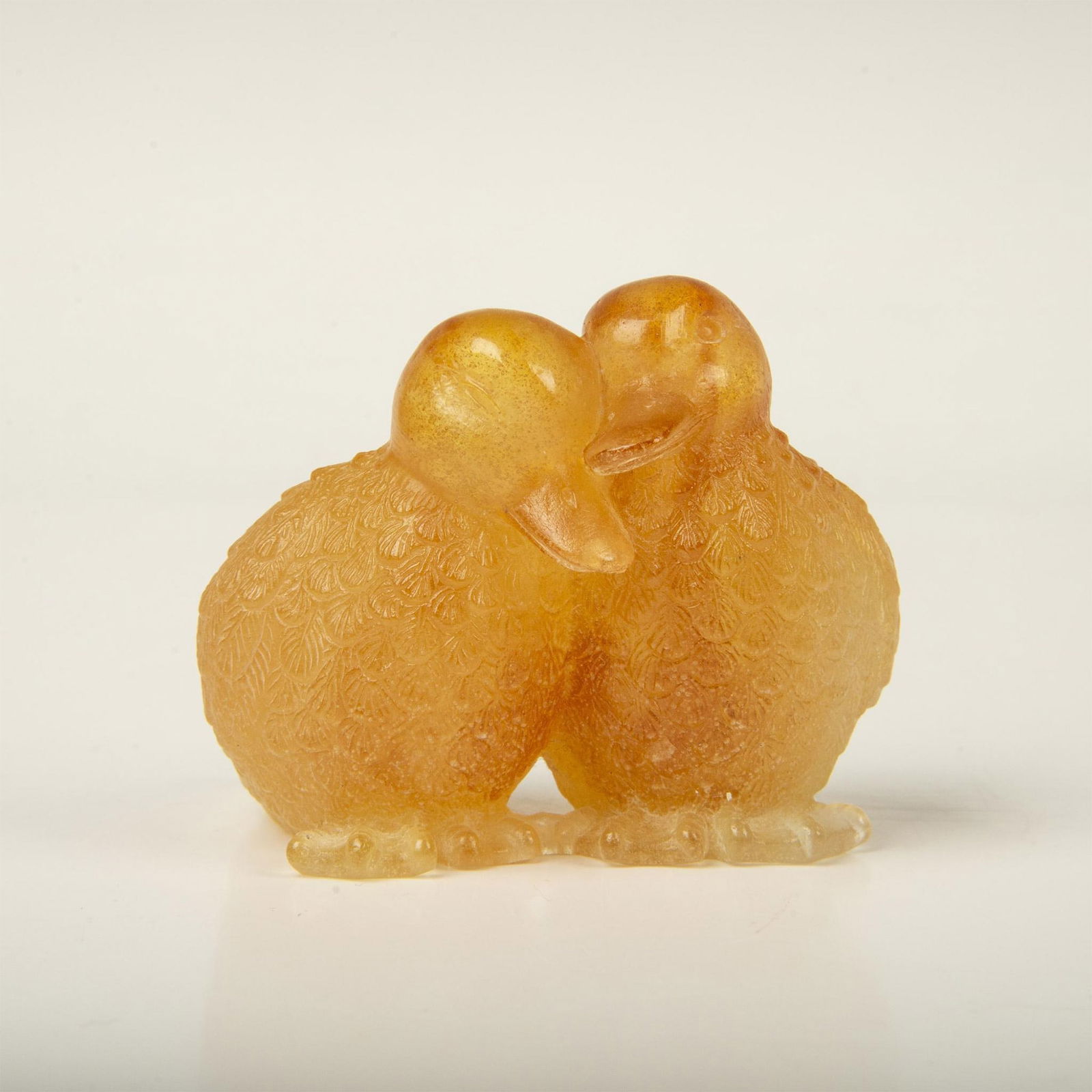 Daum Pate De Verre Yellow Ducklings Figurines (1 of 3)