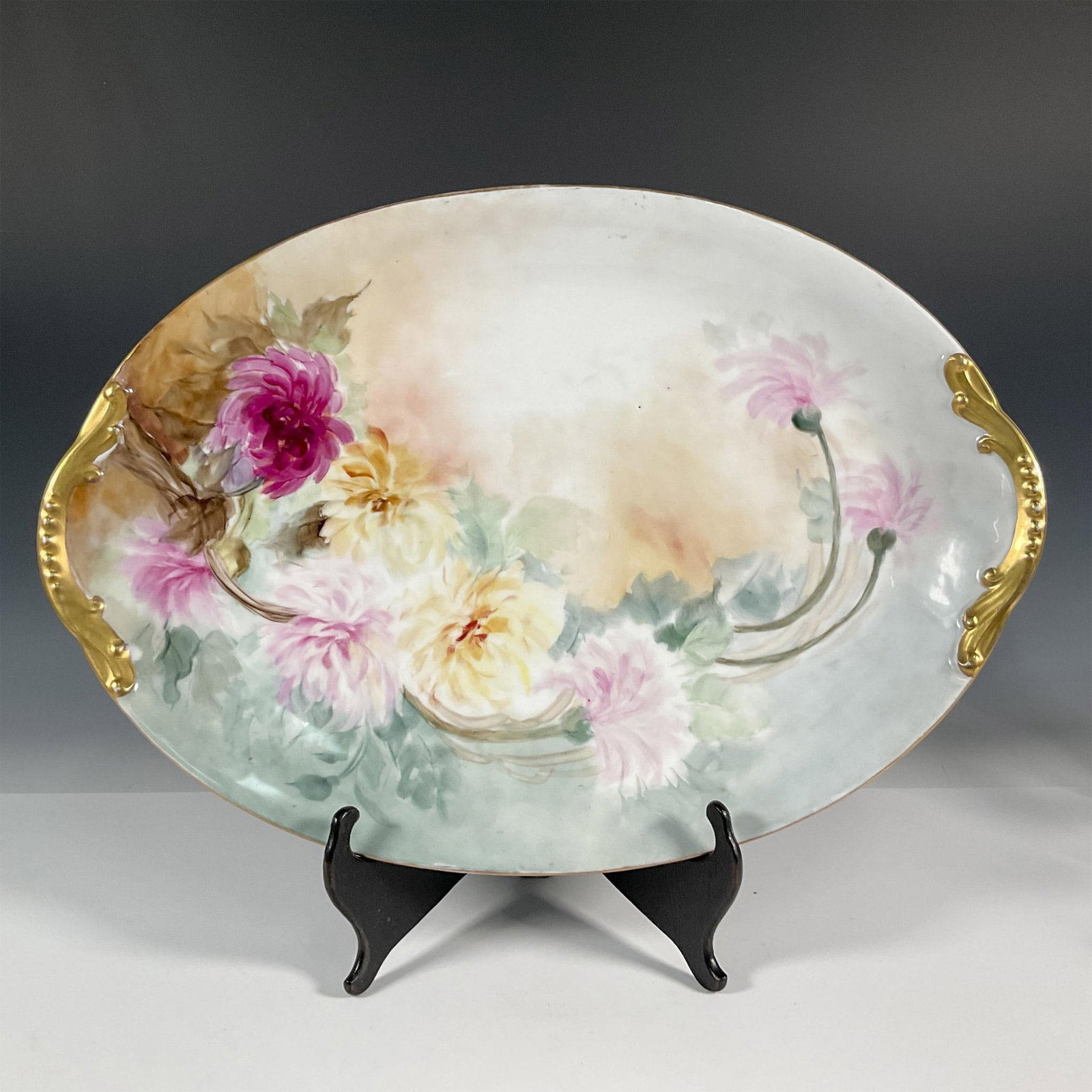 La Seynie P and P Porcelain Limoges Floral Tray (1 of 3)