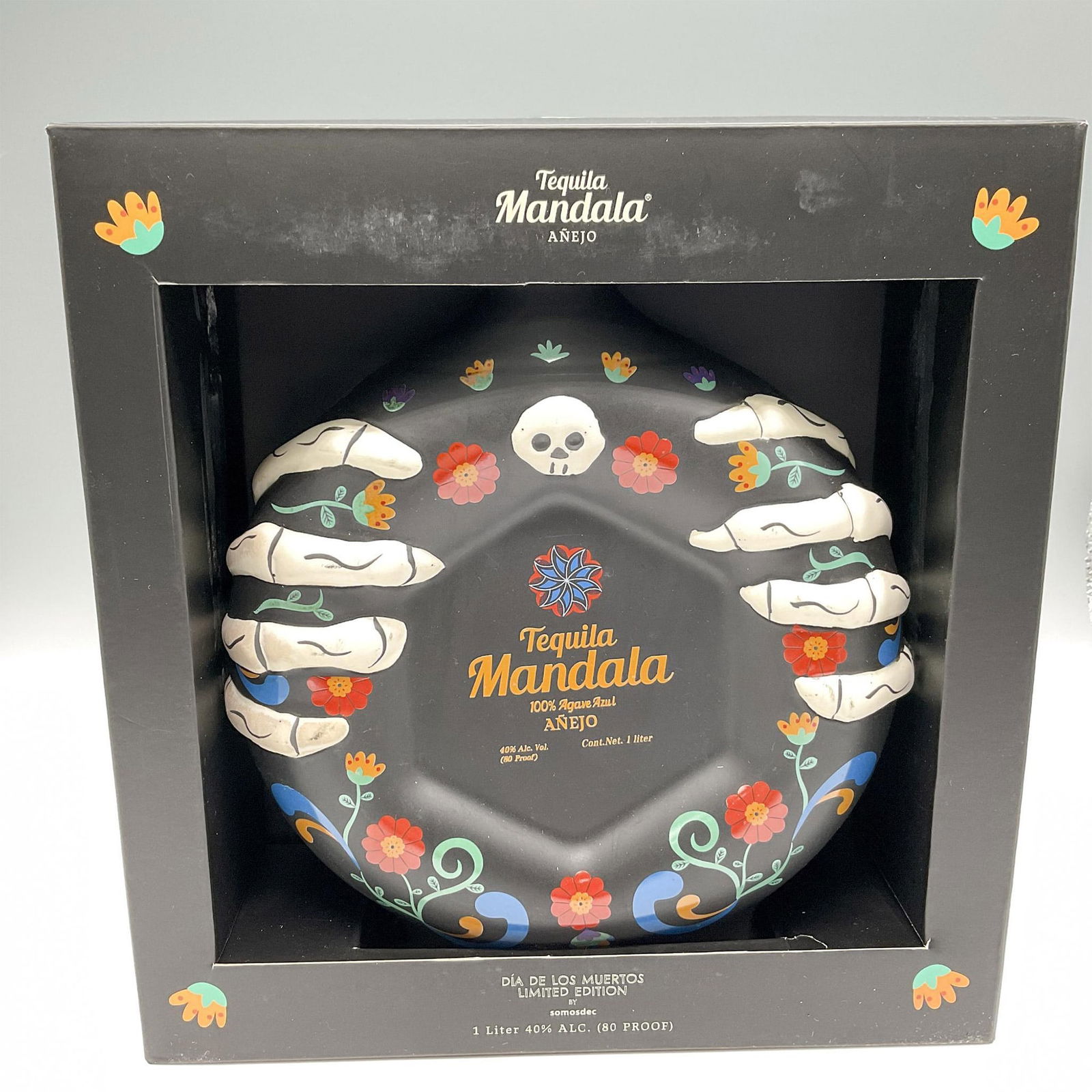 Tequila Mandala Anejo 80 Proof, Ltd ED Bottle Dia de Muertos (1 of 3)