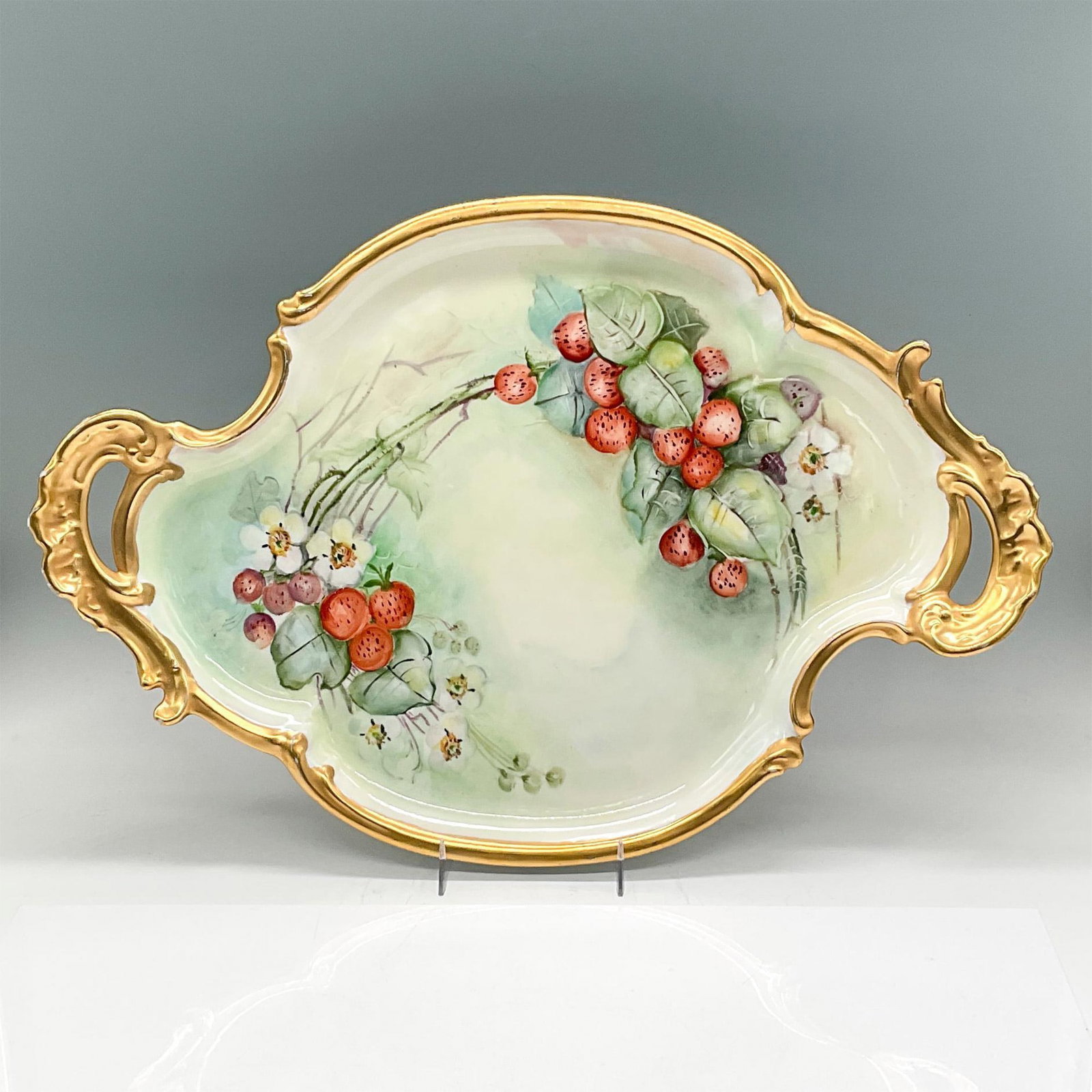 Tressemanes + Vogt Limoges Decorative Tray, Strawberries (1 of 2)