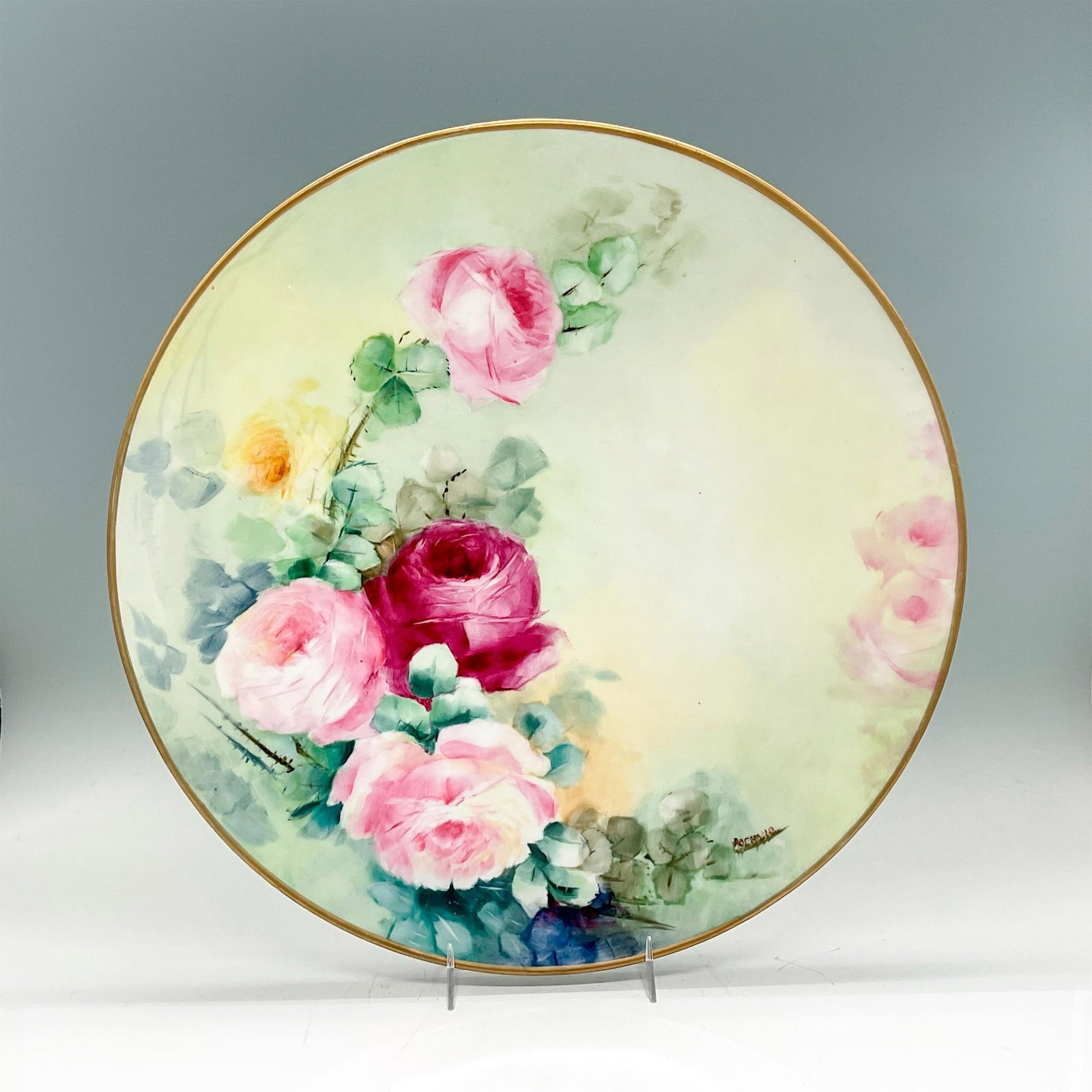 Jean Pouyat Limoges Large Platter, Roses (1 of 2)