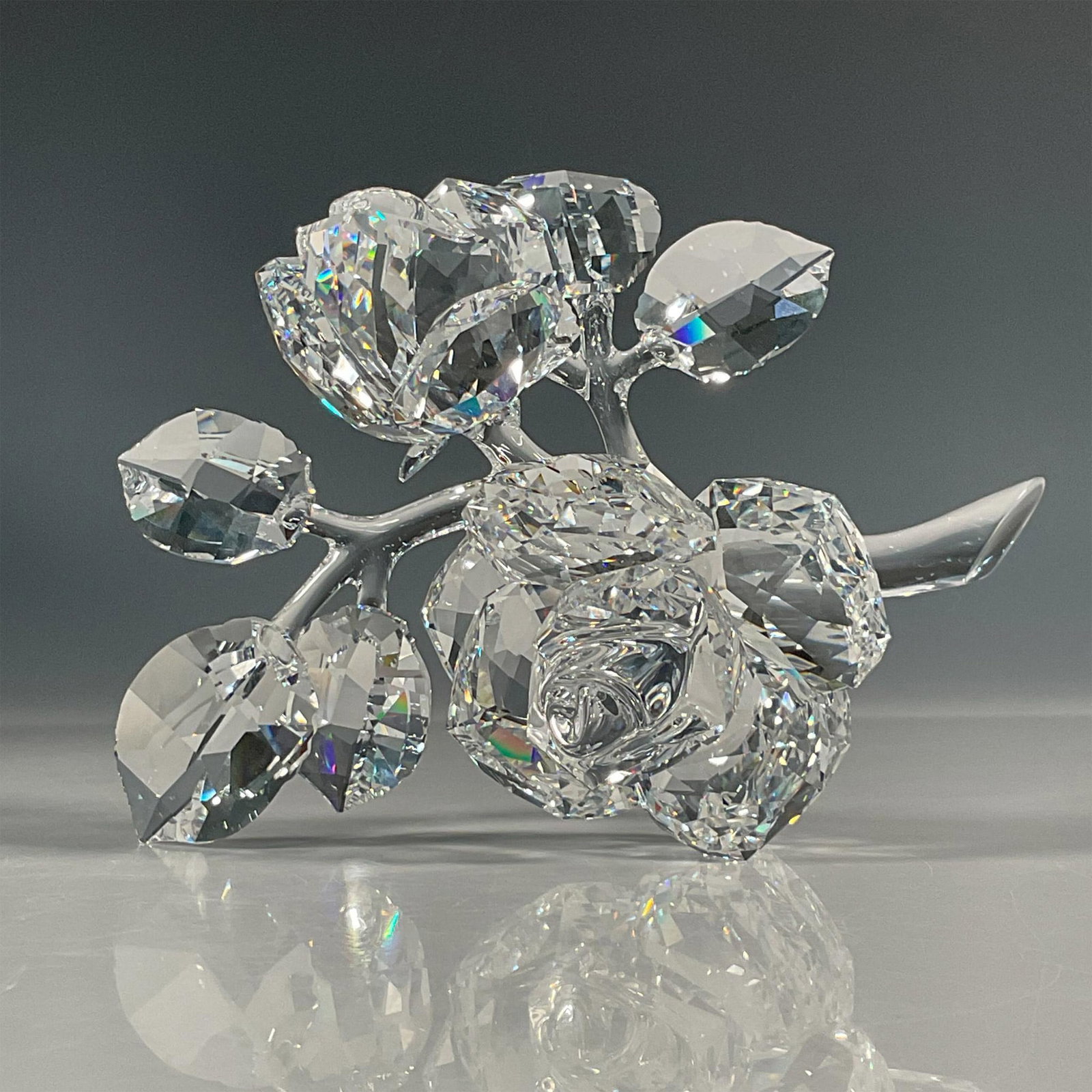 Swarovski Silver Crystal Figurine, Roses (1 of 4)